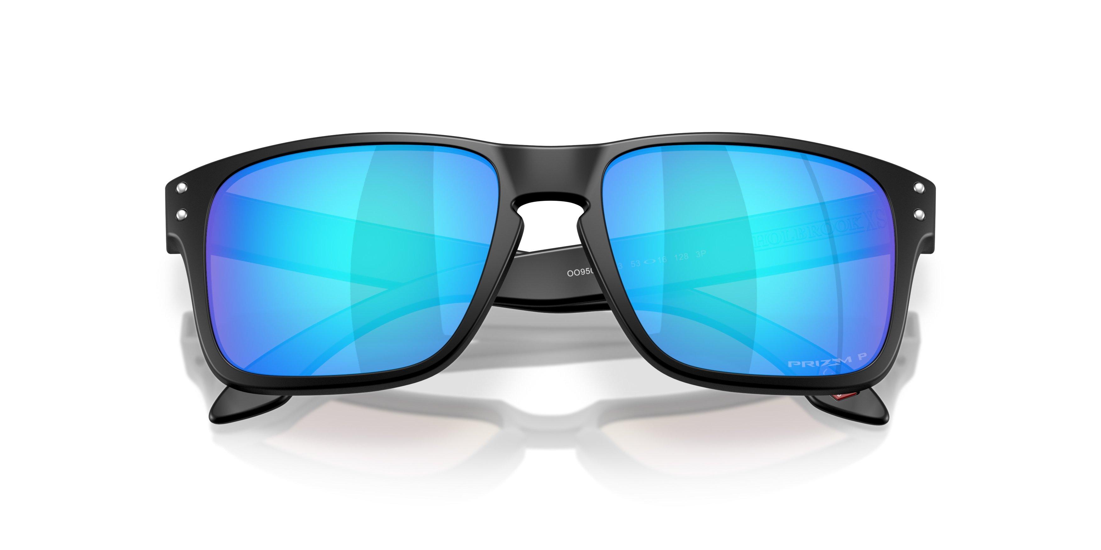 Oakley Holbrook S Prizm Sapphire Polarized Sunglasses - Matte Black - BLACK/BLUE Thumbnail View 7