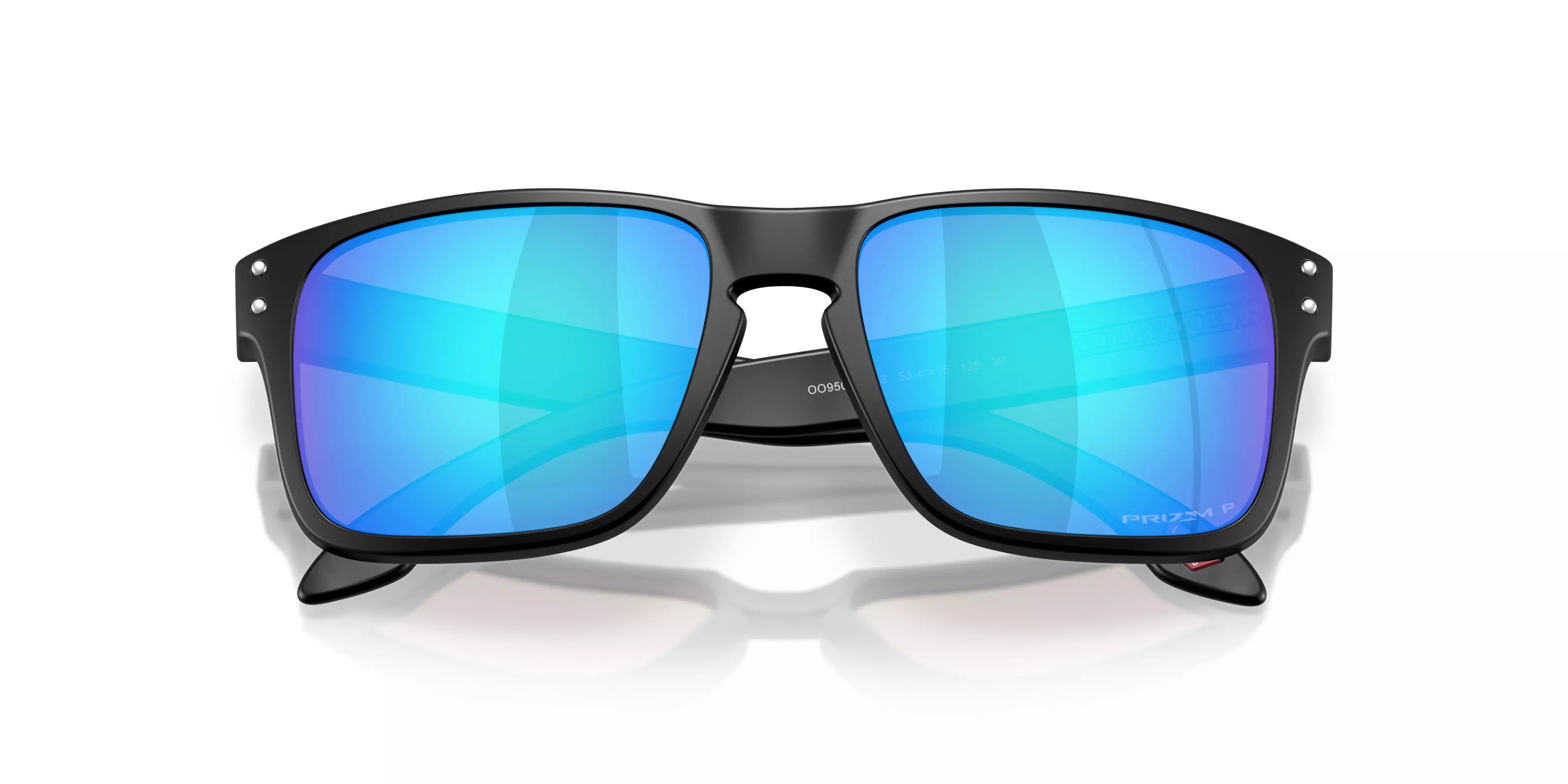 Oakley Holbrook S Prizm Sapphire Polarized Sunglasses - Matte Black - BLACK/BLUE
