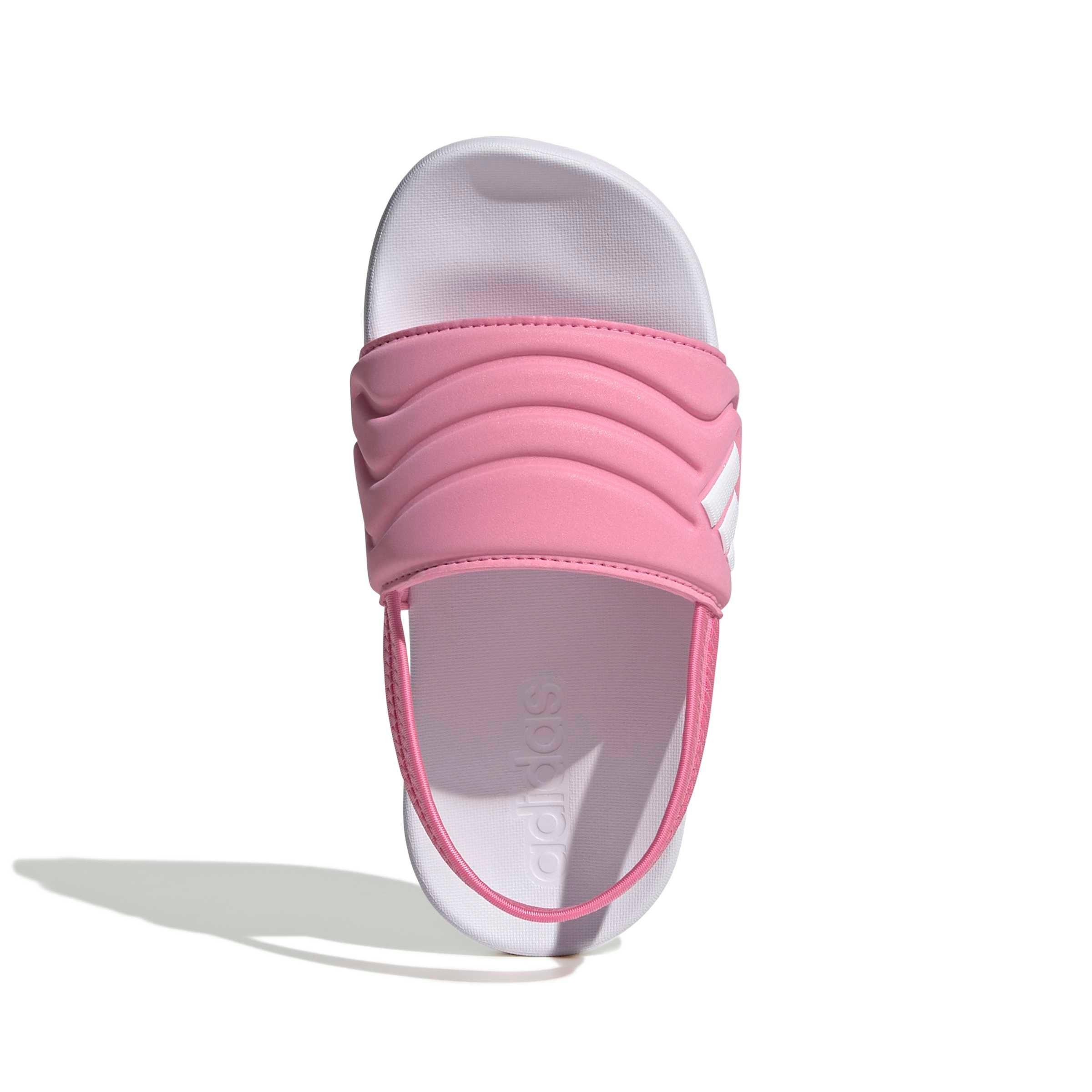 adidas Adilette Estrap 2.0 "Bliss Pink/Ftwr White/Bliss Pink" Preschool Girls' Slide - PINK/WHITE/PINK