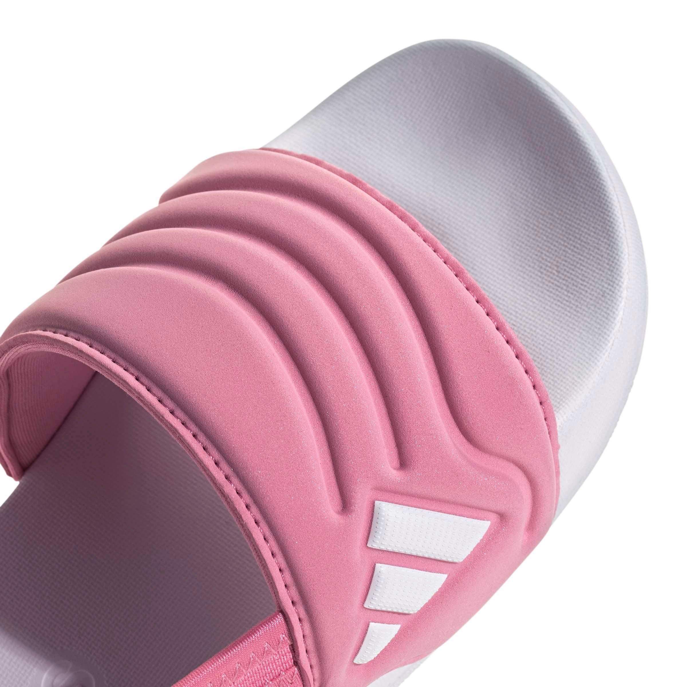 adidas Adilette Estrap 2.0 "Bliss Pink/Ftwr White/Bliss Pink" Preschool Girls' Slide - PINK/WHITE/PINK