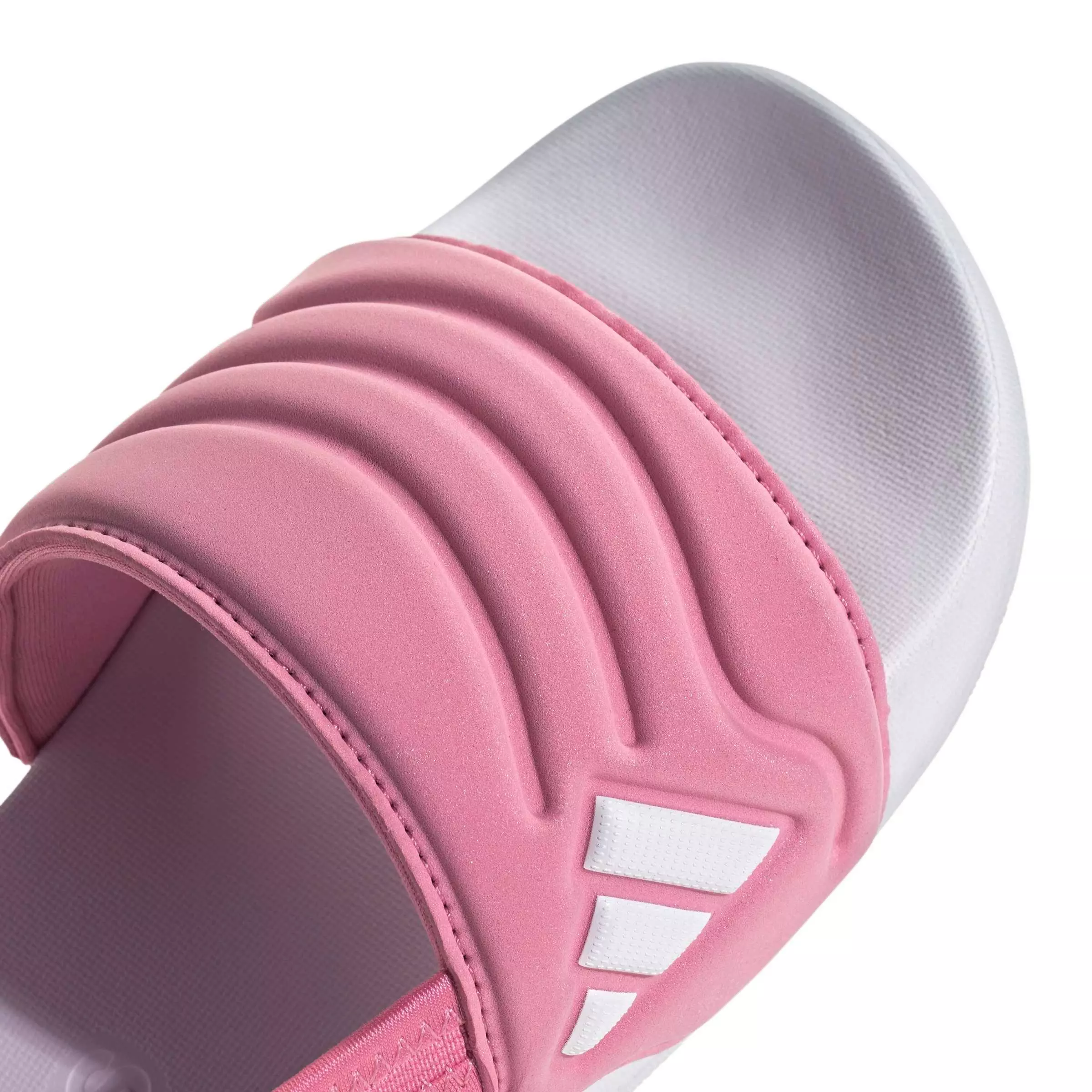 adidas Adilette Estrap 2.0 "Bliss Pink/Ftwr White/Bliss Pink" Preschool Girls' Slide - PINK/WHITE/PINK
