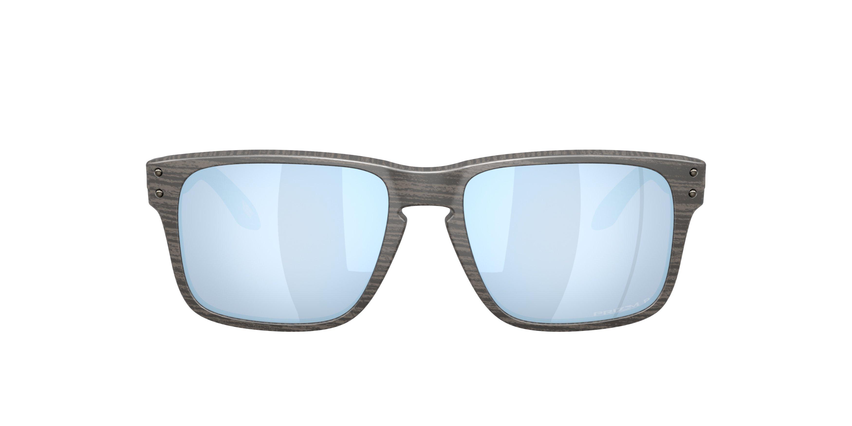 Oakley Holbrook S Prizm Deep Water Polarized Sunglasses - Grey Woodgrain - GREY/BLUE Thumbnail View 3