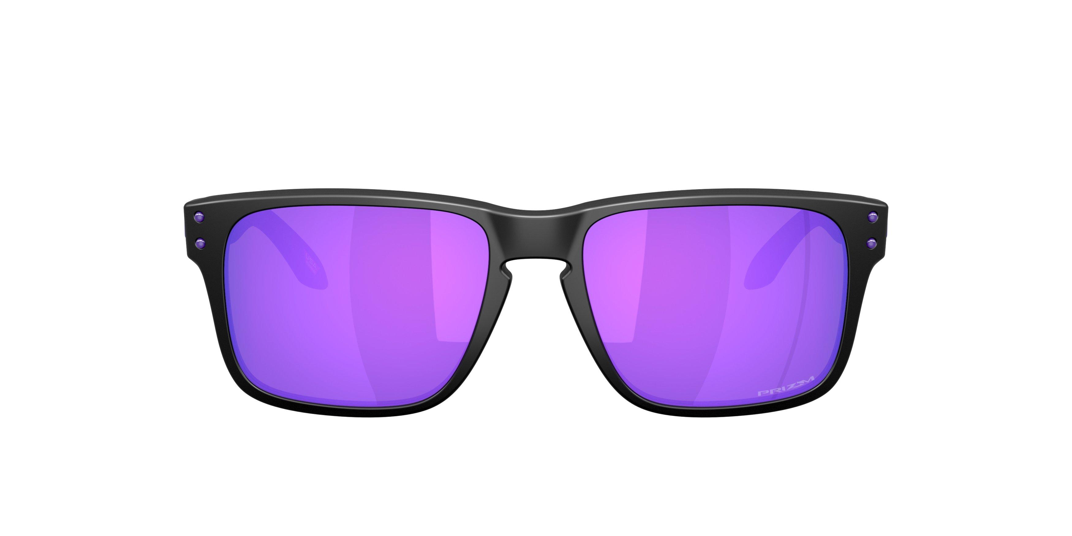 Oakley Holbrook S Prizm Violet Sunglasses - Matte Black - BLACK/VIOLET Thumbnail View 3