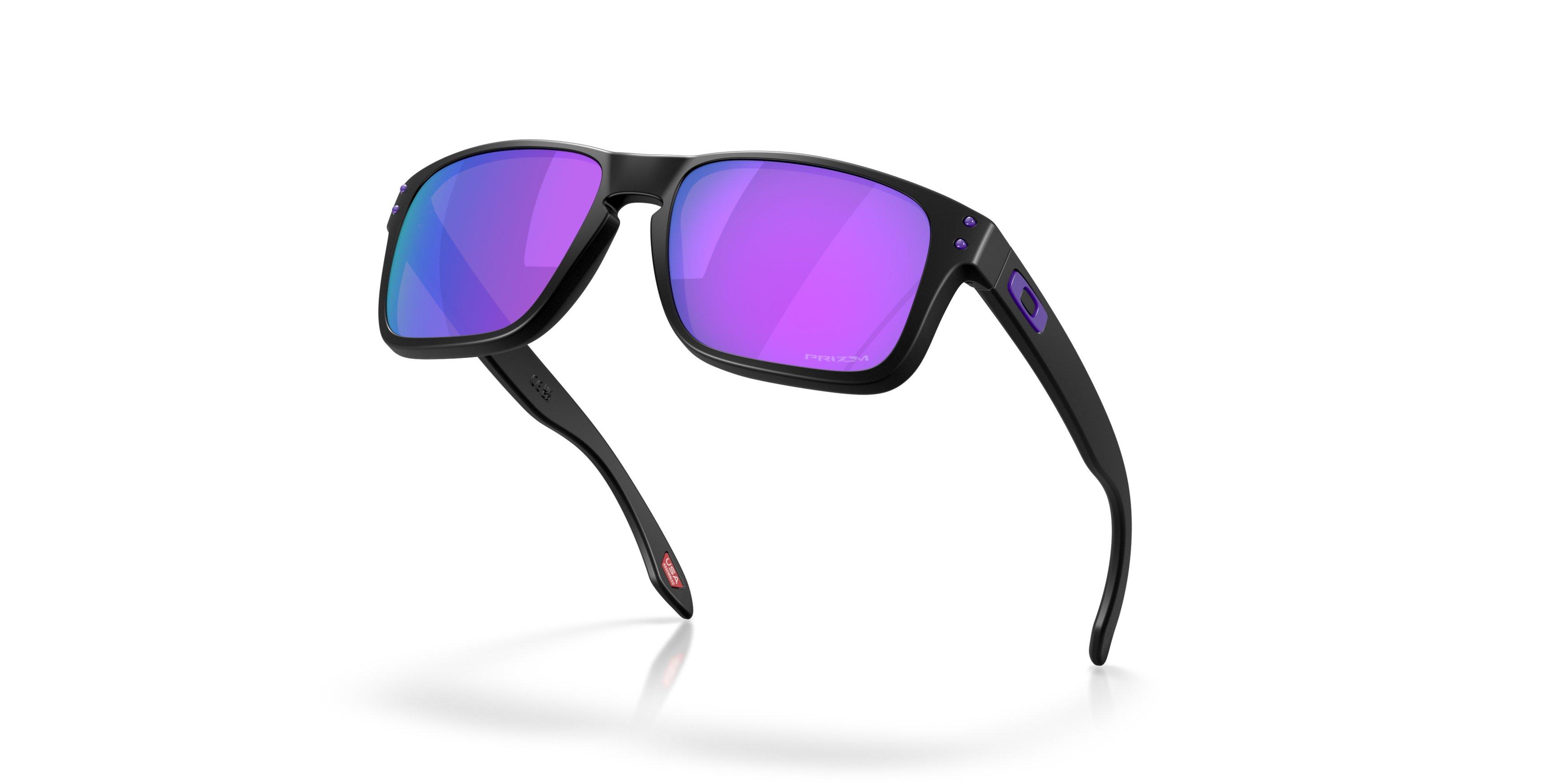 Oakley Holbrook S Prizm Violet Sunglasses - Matte Black - BLACK/VIOLET Thumbnail View 4