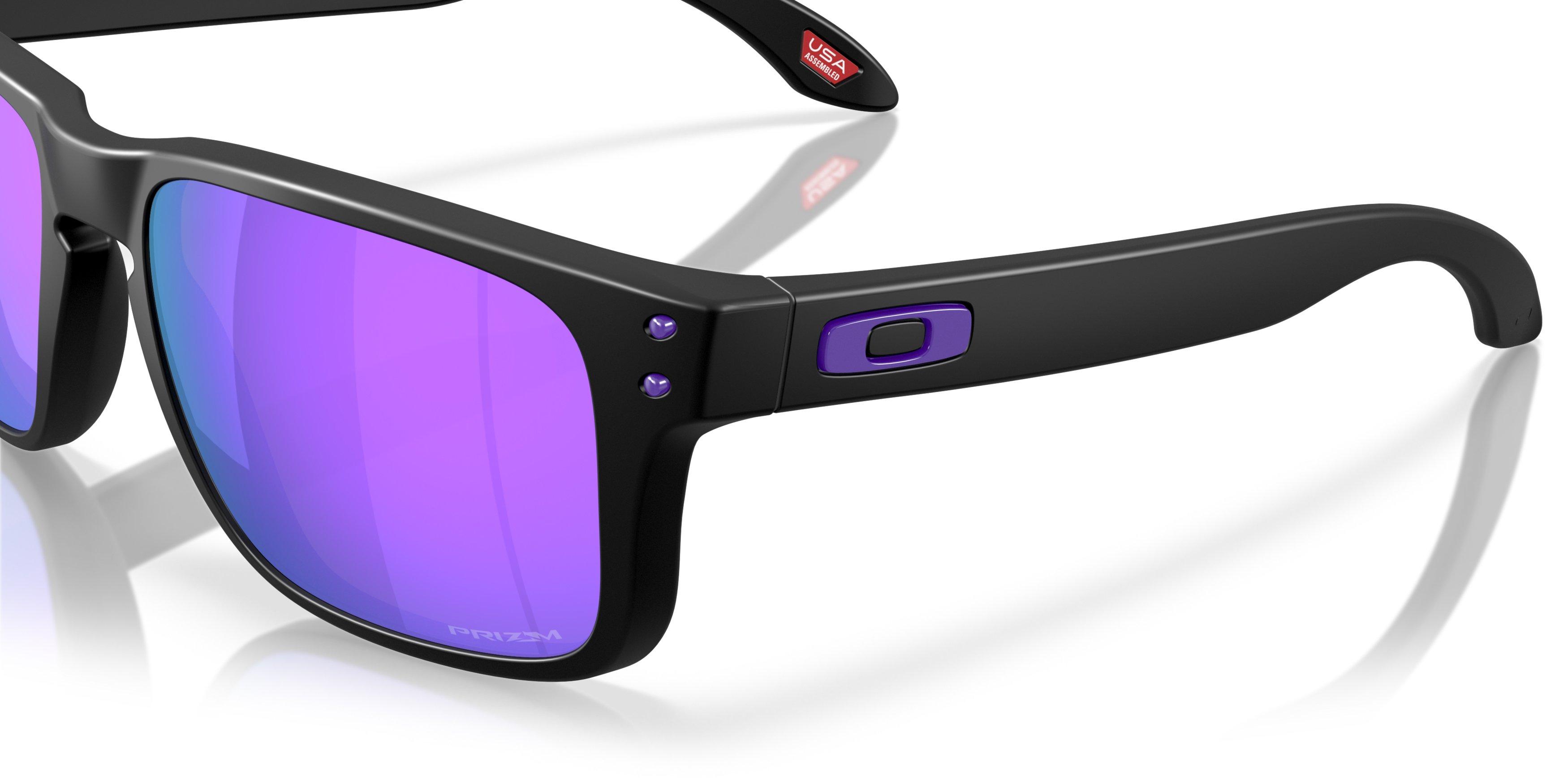 Oakley Holbrook S Prizm Violet Sunglasses - Matte Black - BLACK/VIOLET Thumbnail View 5