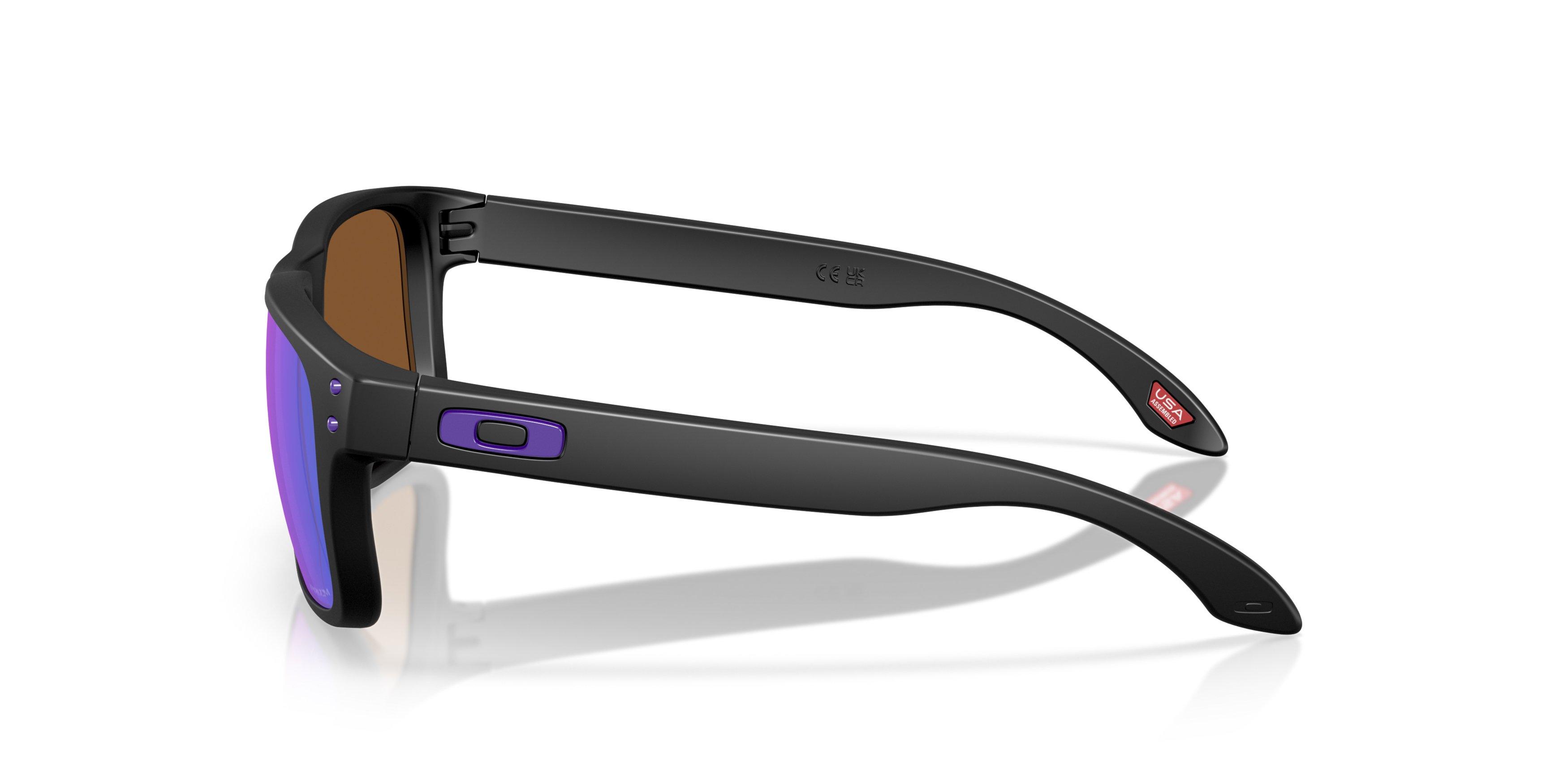 Oakley Holbrook S Prizm Violet Sunglasses - Matte Black - BLACK/VIOLET Thumbnail View 8