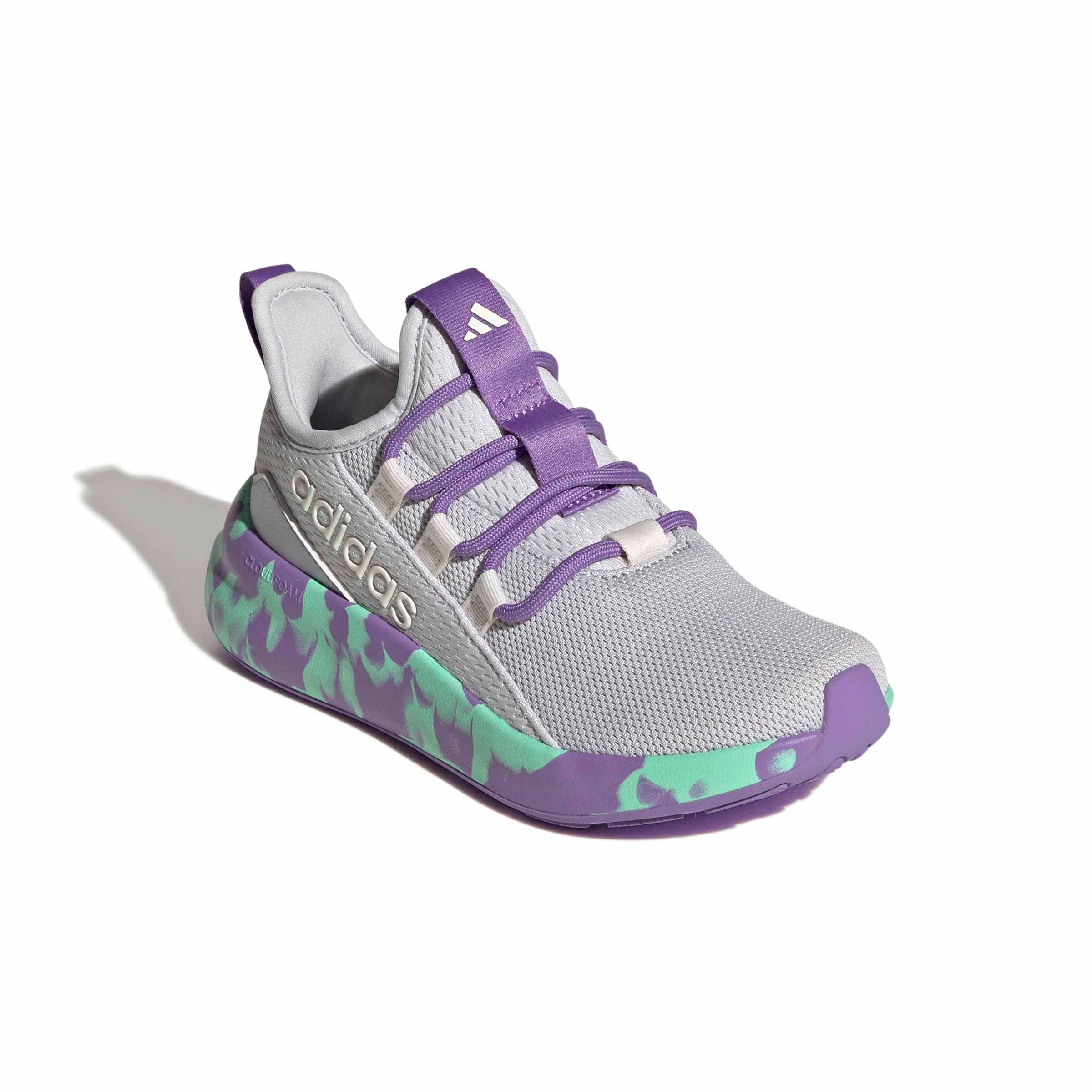adidas Lite Racer Adapt 8.0 "Dash Grey/Violet Fusion/Pulse Mint" Preschool Girls' Shoe - GREY/VIOLET/MINT