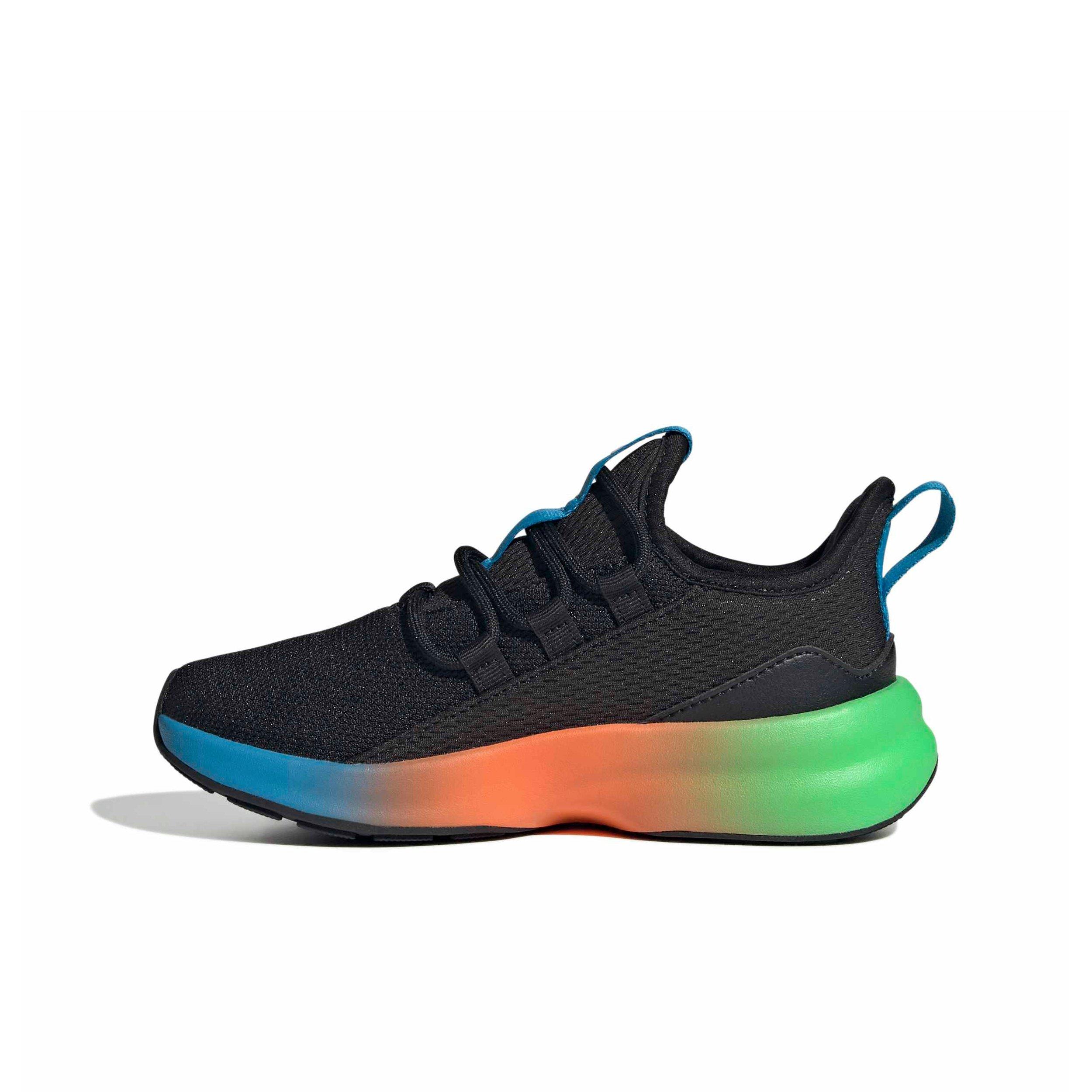 adidas Lite Racer Adapt 8.0 "Core Black/Screaming Green/Semi Solar Orange" Preschool Boys' Shoe - BLACK/GREEN/ORANGE
