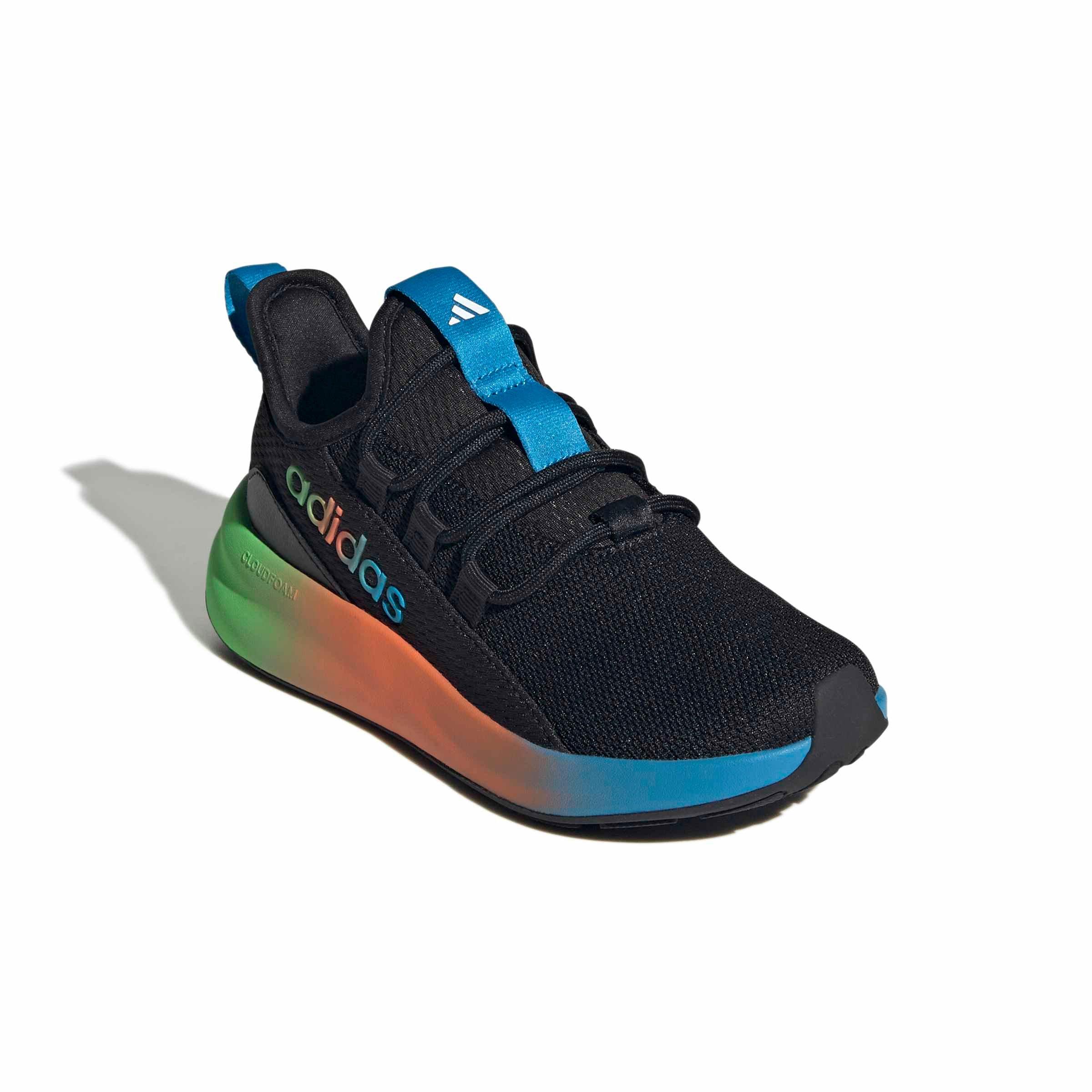 adidas Lite Racer Adapt 8.0 "Core Black/Screaming Green/Semi Solar Orange" Preschool Boys' Shoe - BLACK/GREEN/ORANGE