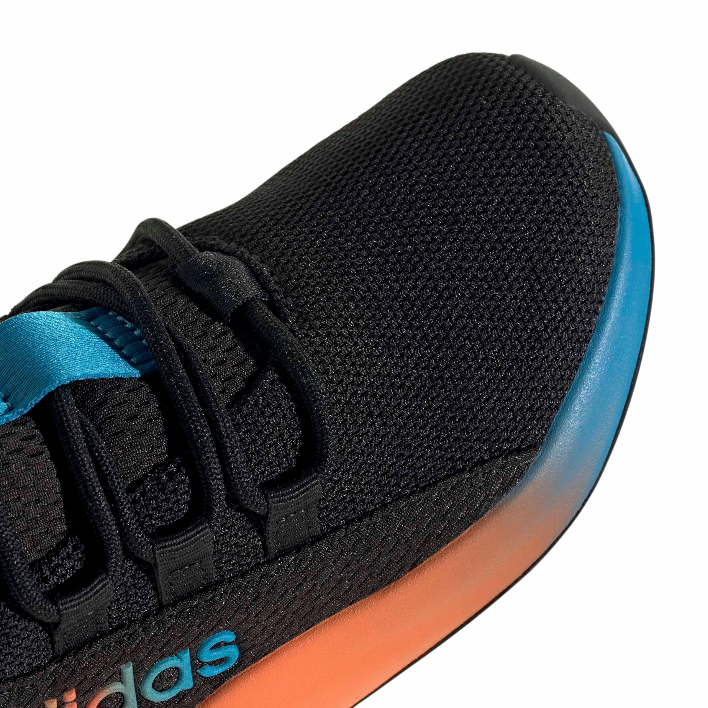 adidas Lite Racer Adapt 8.0 "Core Black/Screaming Green/Semi Solar Orange" Preschool Boys' Shoe - BLACK/GREEN/ORANGE