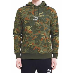 PUMA Men's Classics Graphics All Over Print Logo Hoodie