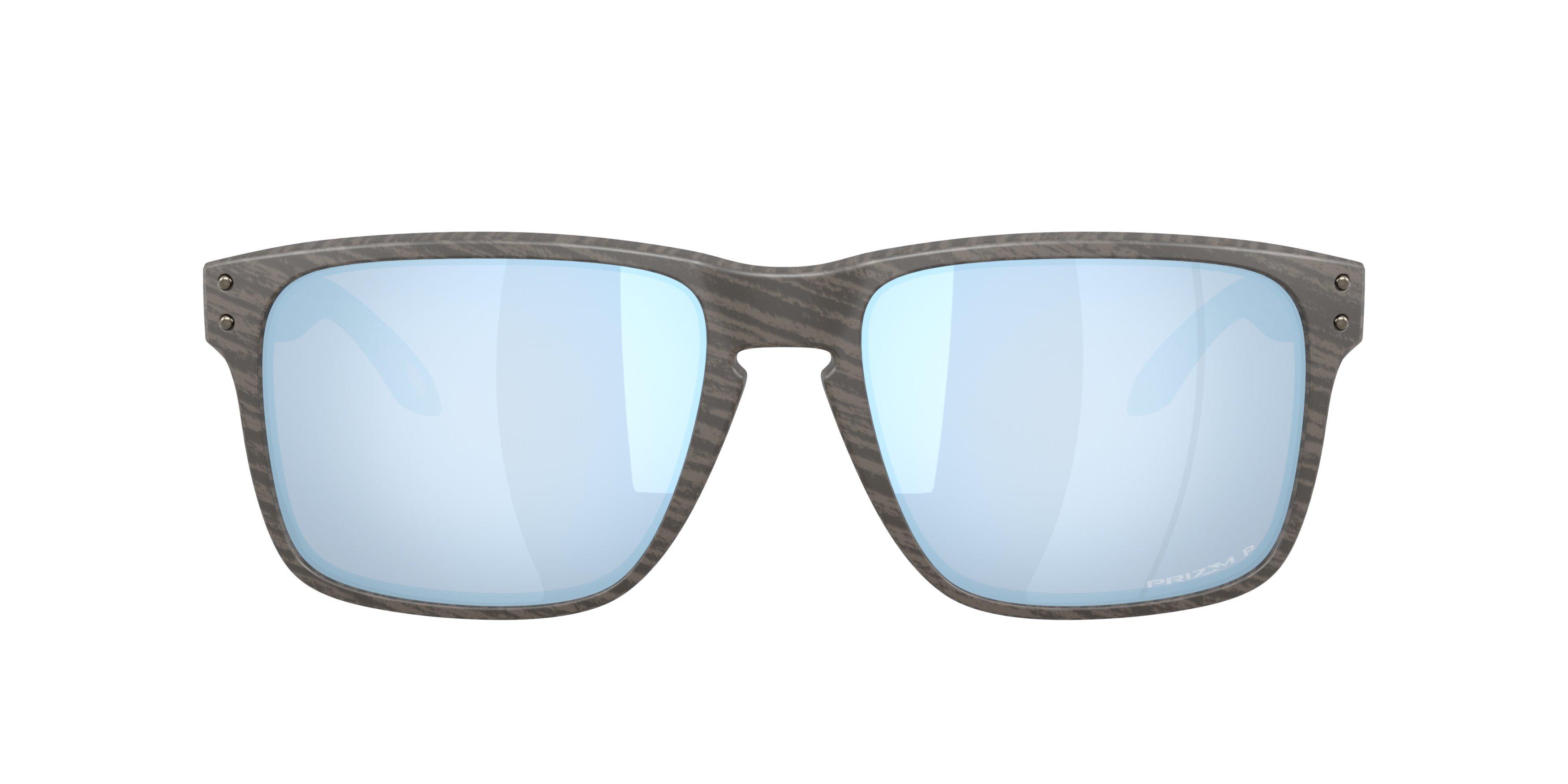 Oakley Holbrook XXL Prizm Deep Water Polarized Sunglasses - Grey Woodgrain - GREY/BLUE Thumbnail View 3