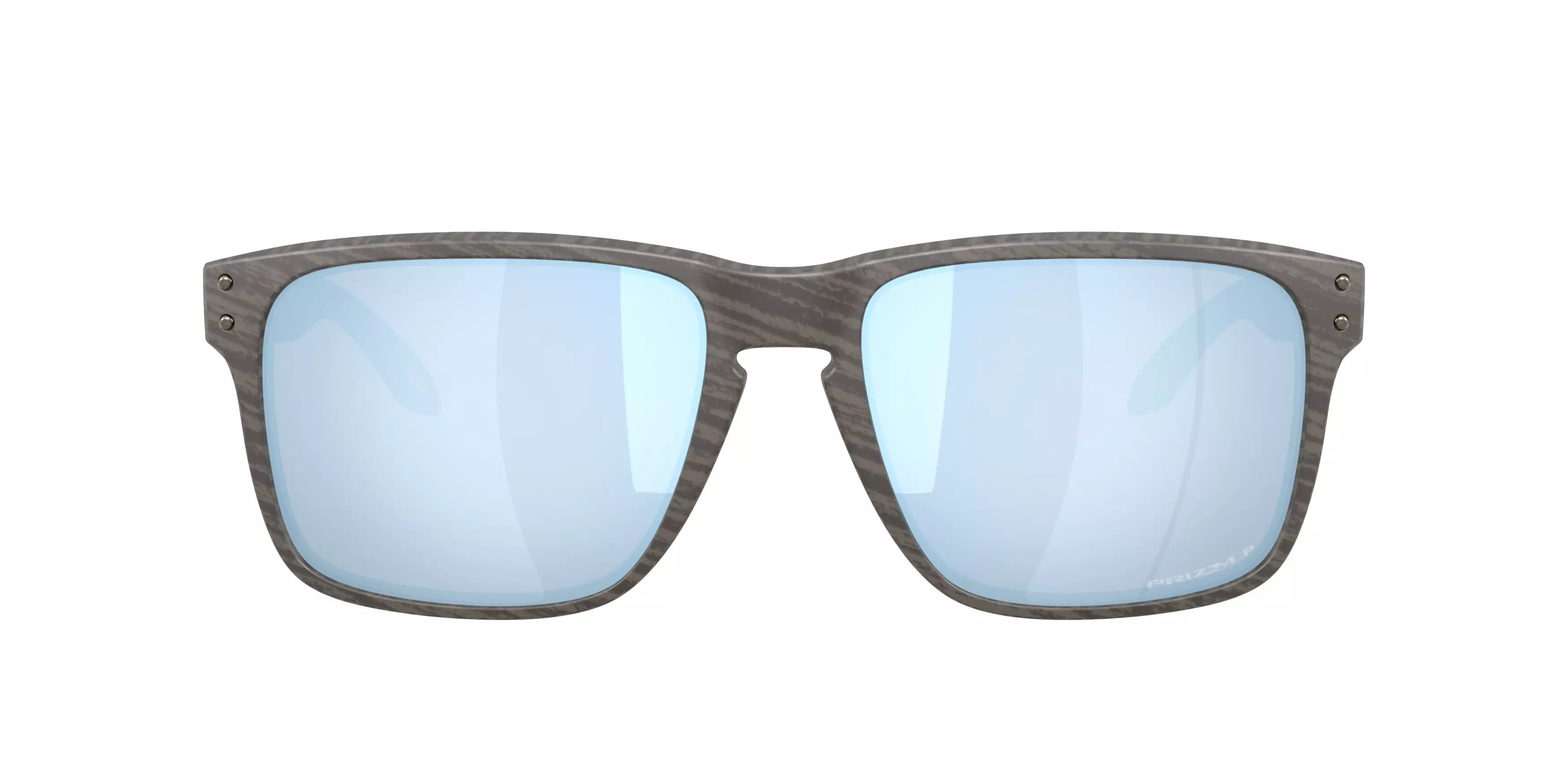 Oakley Holbrook XXL Prizm Deep Water Polarized Sunglasses - Grey Woodgrain - GREY/BLUE