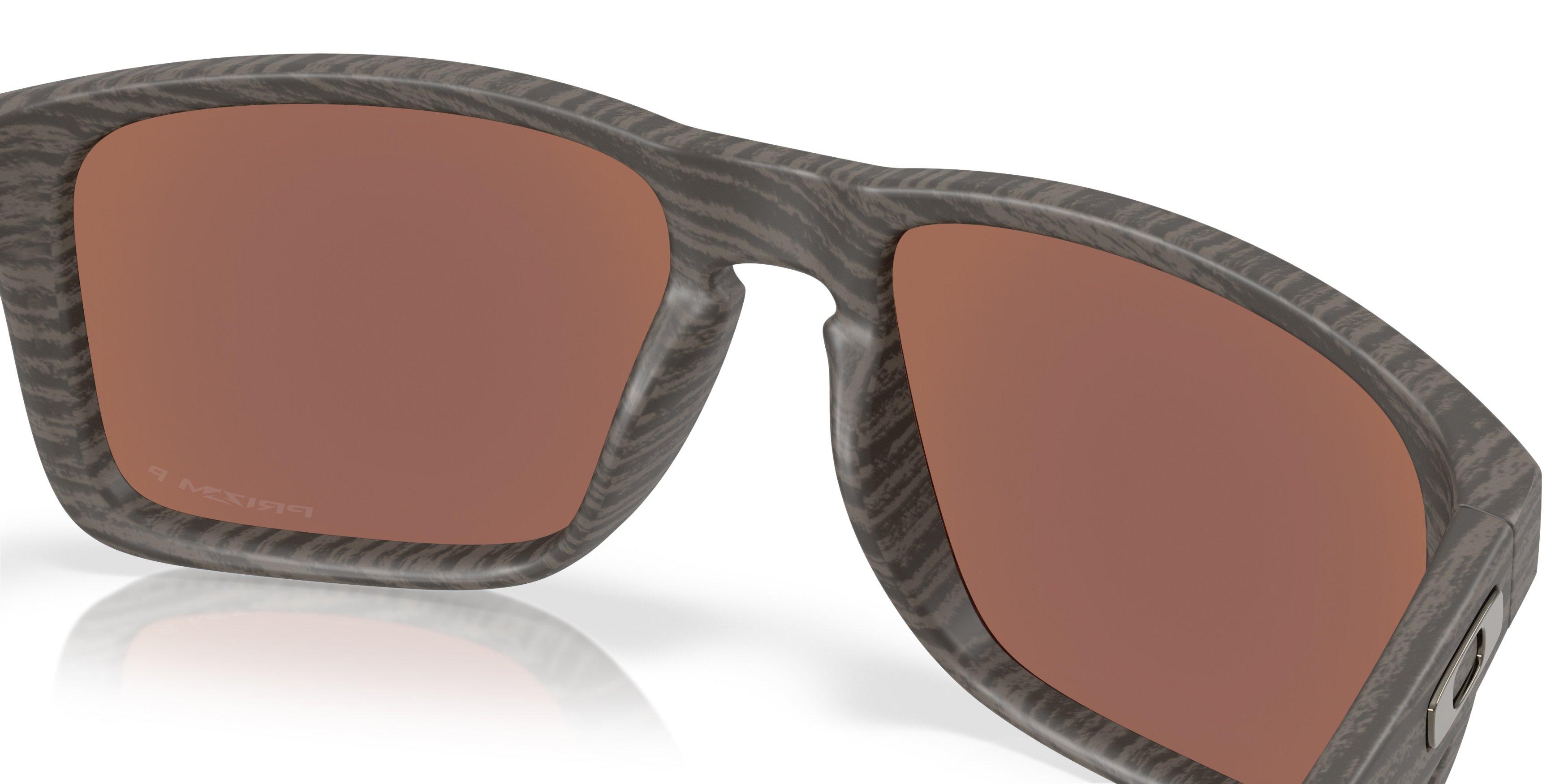 Oakley Holbrook XXL Prizm Deep Water Polarized Sunglasses - Grey Woodgrain - GREY/BLUE Thumbnail View 6