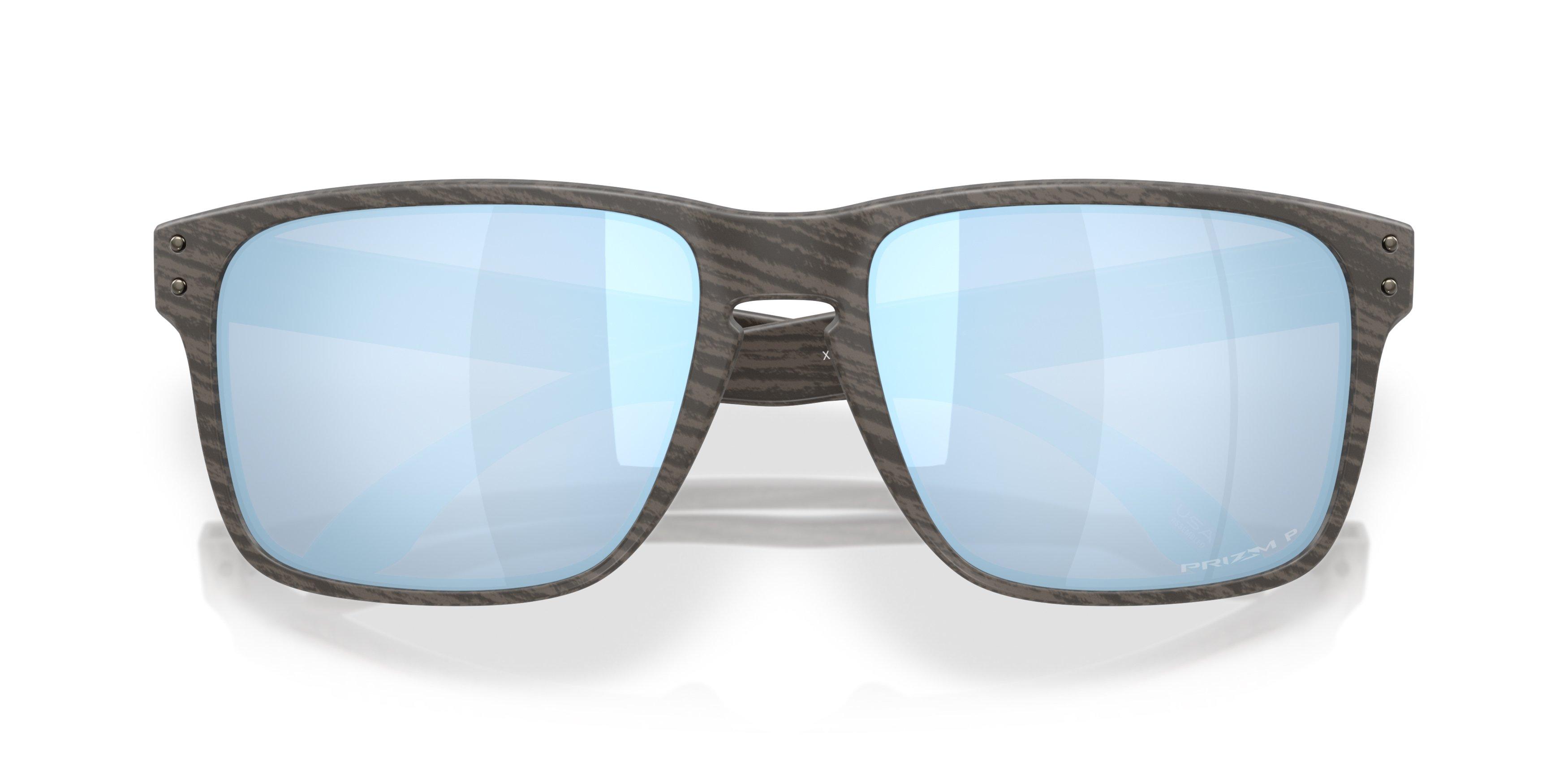 Oakley Holbrook XXL Prizm Deep Water Polarized Sunglasses - Grey Woodgrain - GREY/BLUE Thumbnail View 7