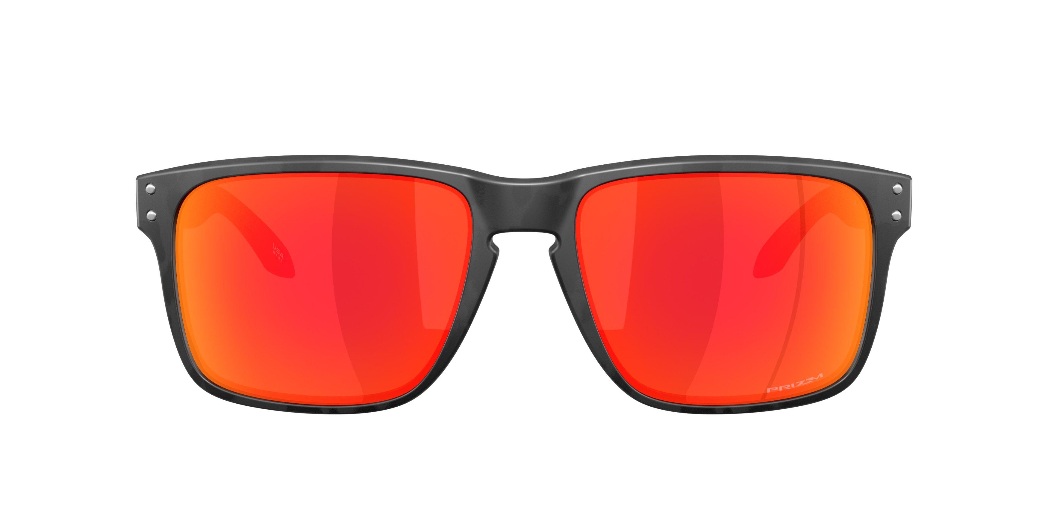 Oakley Holbrook XXL Prizm Ruby Sunglasses - Matte Black Camo - BLACK/RED Thumbnail View 3