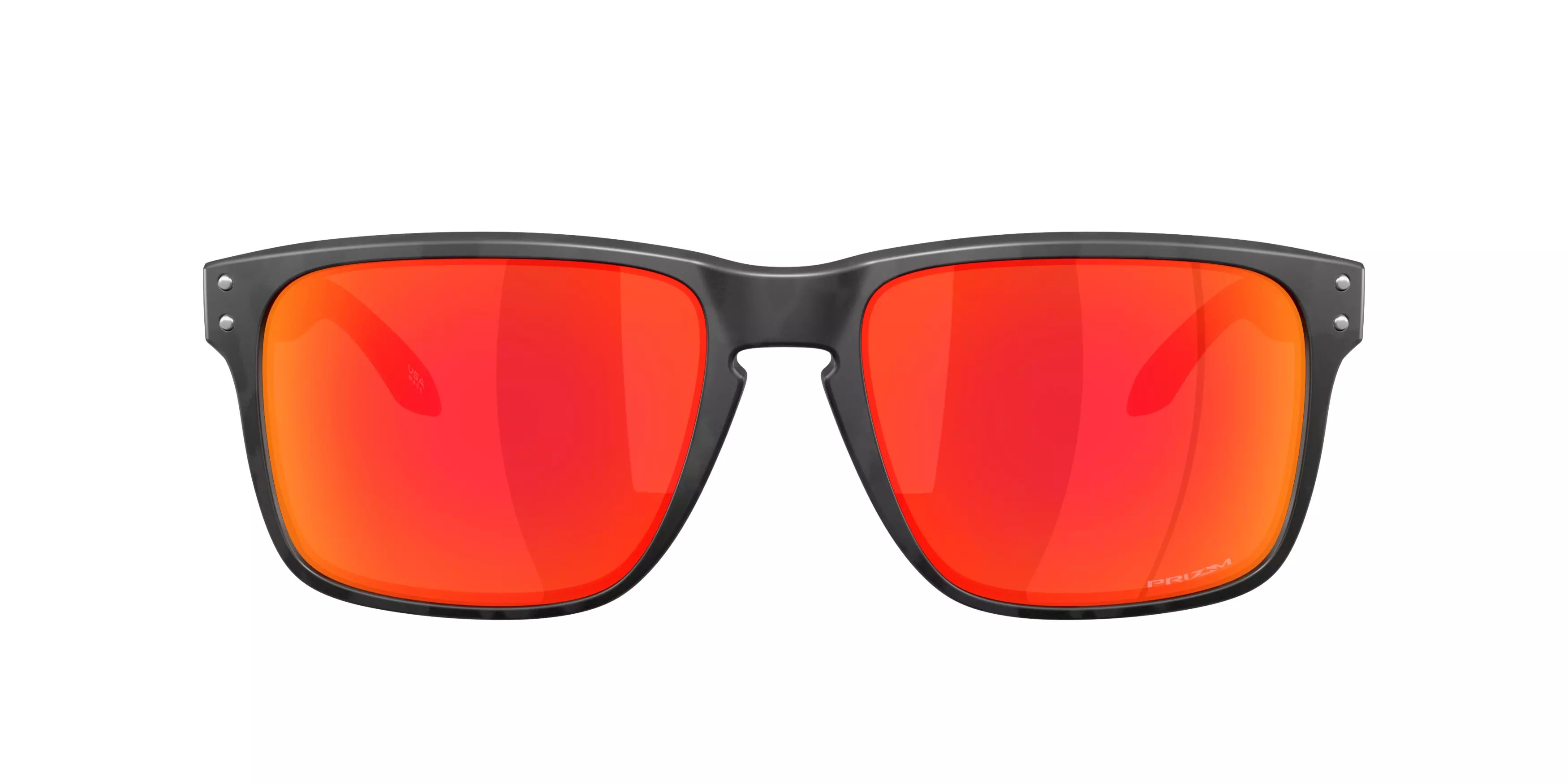 Oakley Holbrook XXL Prizm Ruby Sunglasses - Matte Black Camo - BLACK/RED