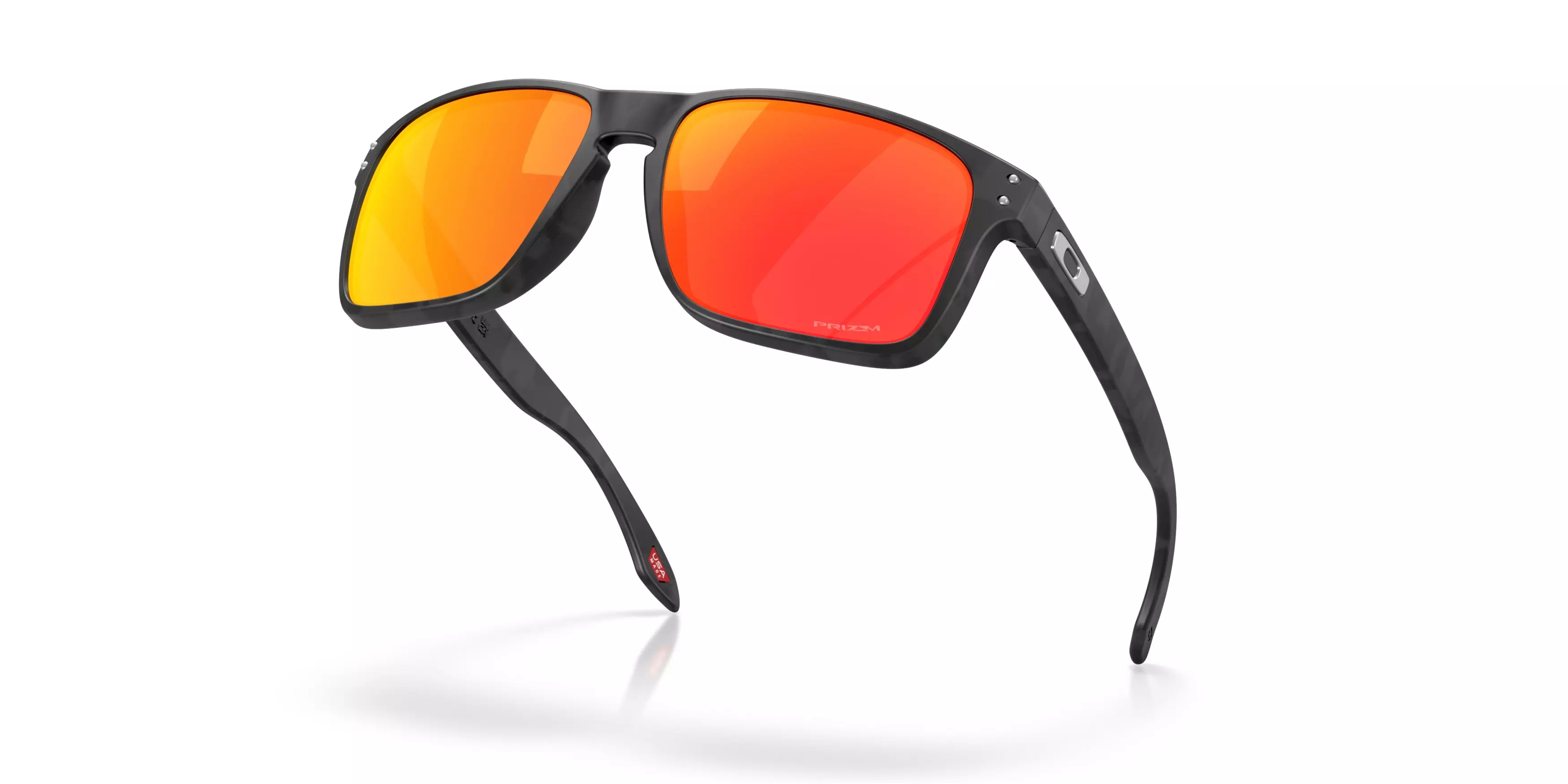 Oakley Holbrook XXL Prizm Ruby Sunglasses - Matte Black Camo - BLACK/RED