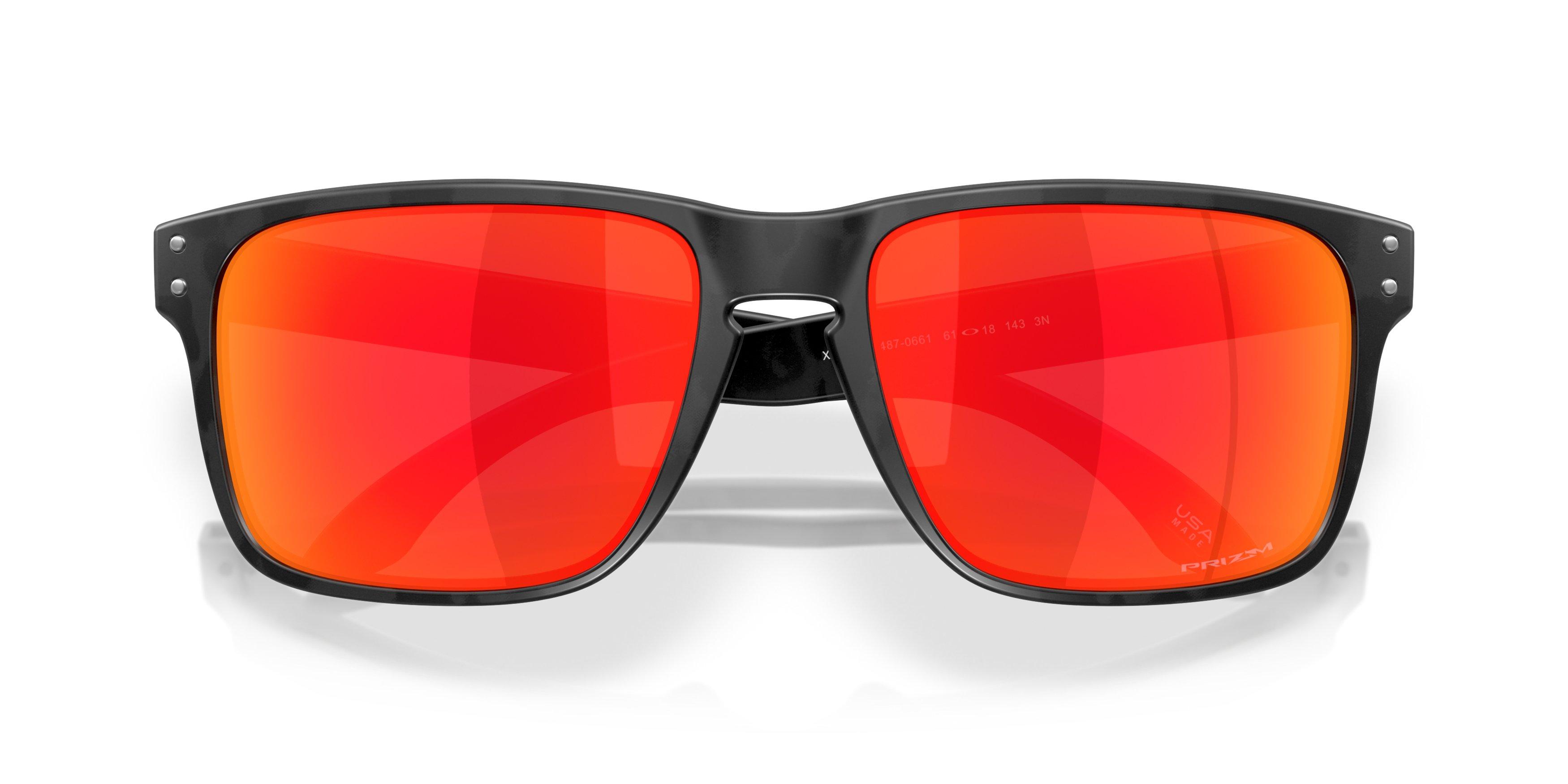 Oakley Holbrook XXL Prizm Ruby Sunglasses - Matte Black Camo - BLACK/RED Thumbnail View 7