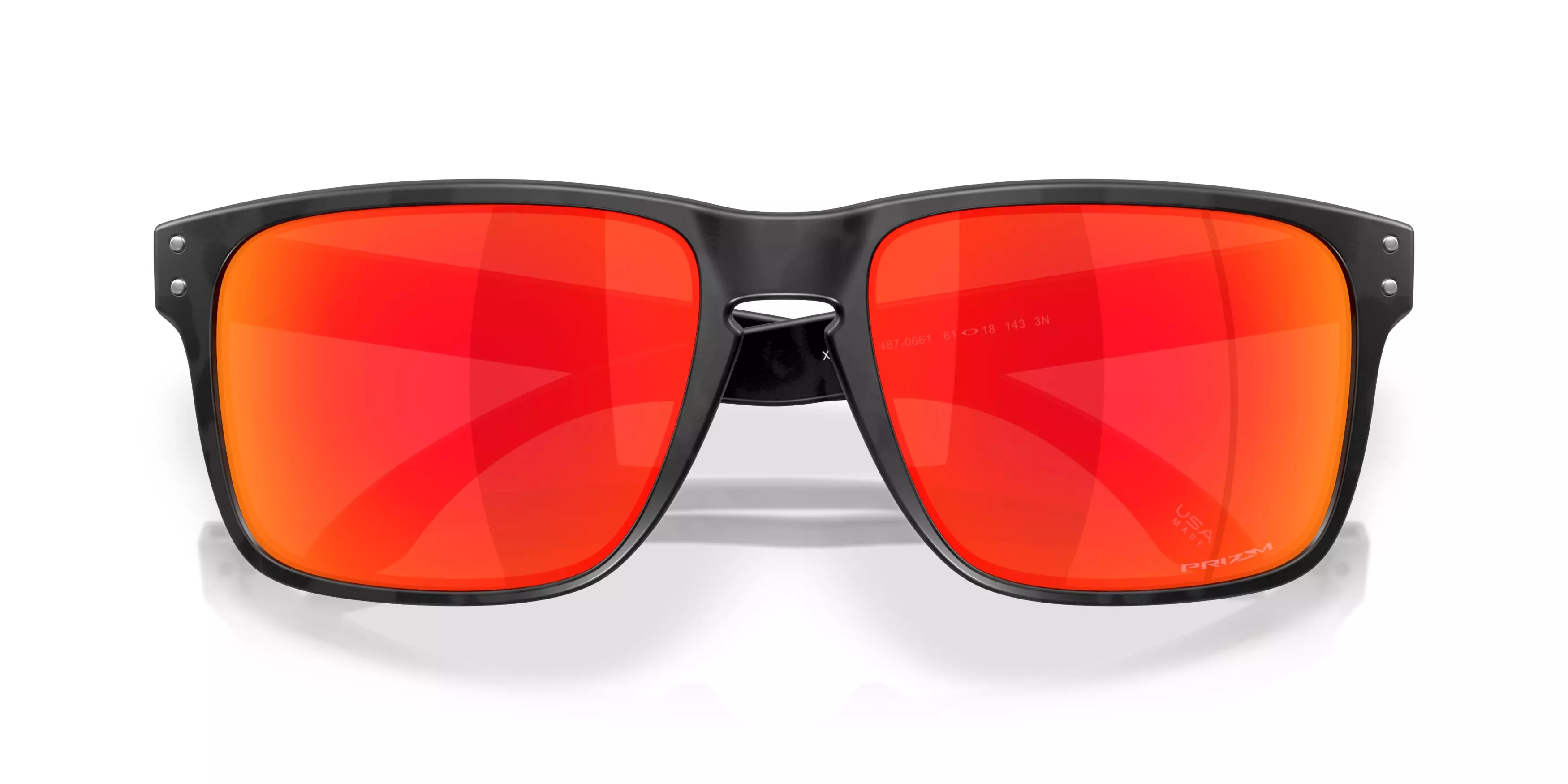 Oakley Holbrook XXL Prizm Ruby Sunglasses - Matte Black Camo - BLACK/RED