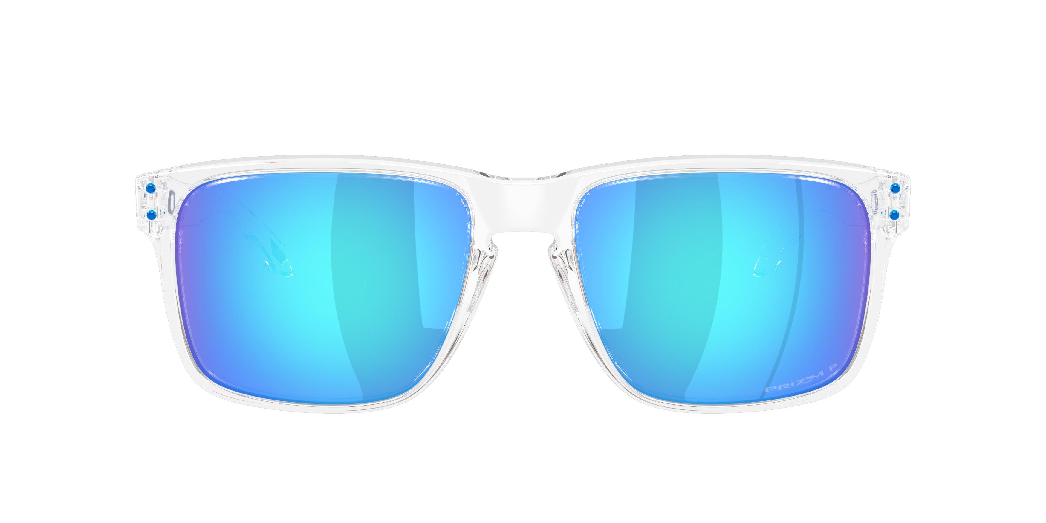 Oakley Holbrook XXL Prizm Sapphire Polarized Sunglasses - Polished Clear - CLEAR/BLUE Thumbnail View 3