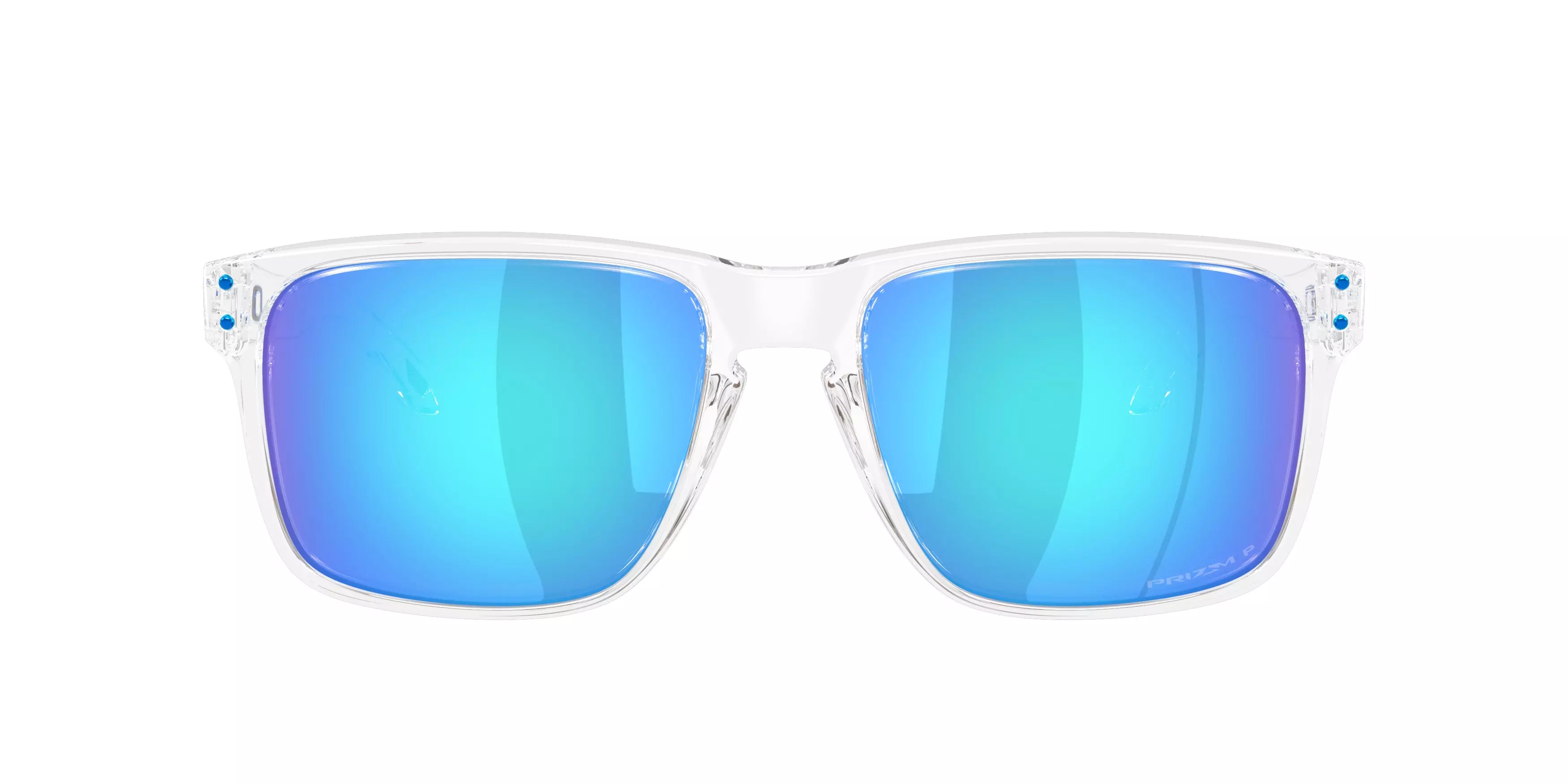 Oakley Holbrook XXL Prizm Sapphire Polarized Sunglasses - Polished Clear - CLEAR/BLUE