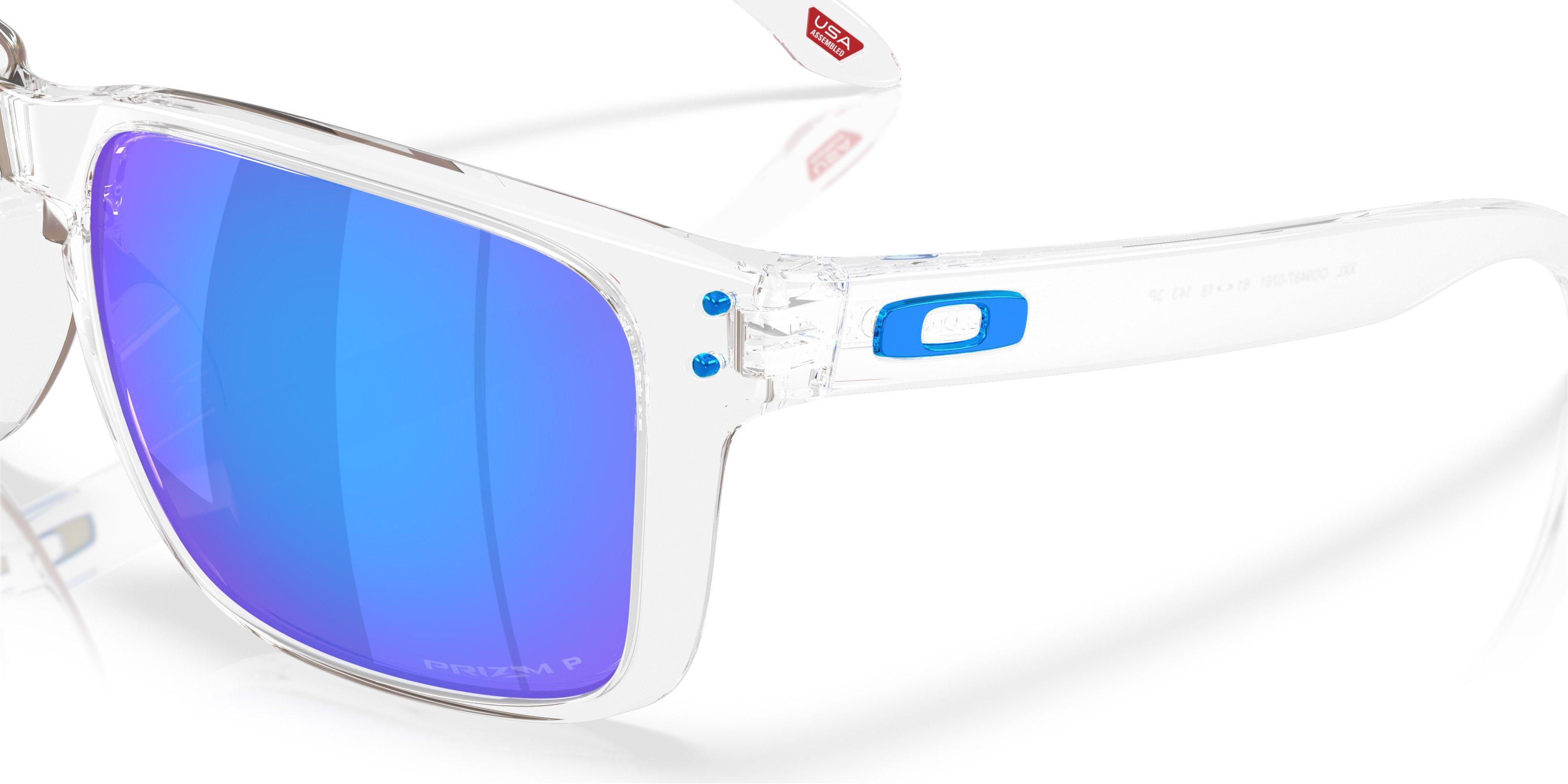 Oakley Holbrook XXL Prizm Sapphire Polarized Sunglasses - Polished Clear - CLEAR/BLUE Thumbnail View 5