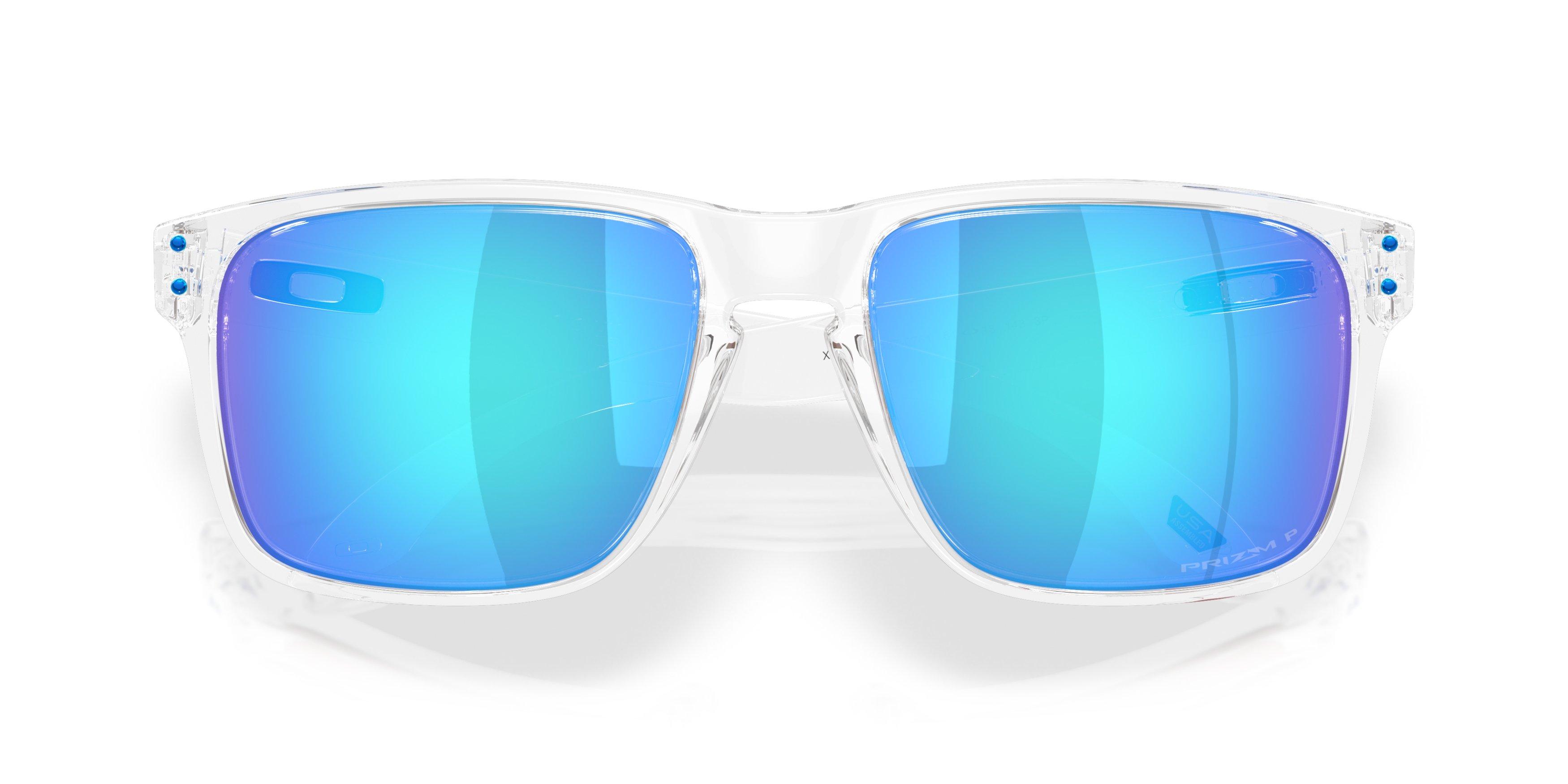 Oakley Holbrook XXL Prizm Sapphire Polarized Sunglasses - Polished Clear - CLEAR/BLUE Thumbnail View 7