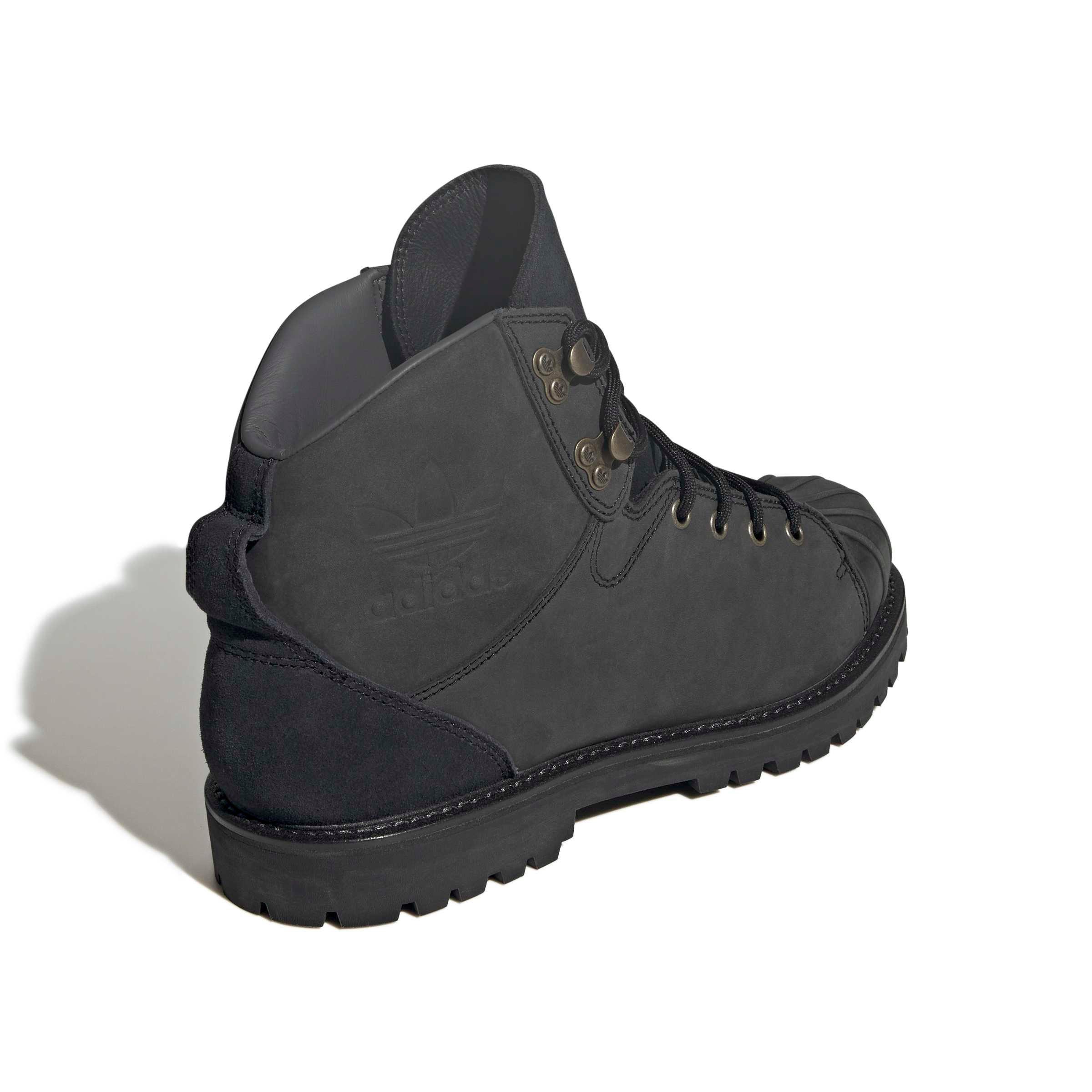 adidas Originals Superstar "Core Black/Core Black/Grey Five" Men's Boot - BLACK/BLACK/GREY Thumbnail View 4