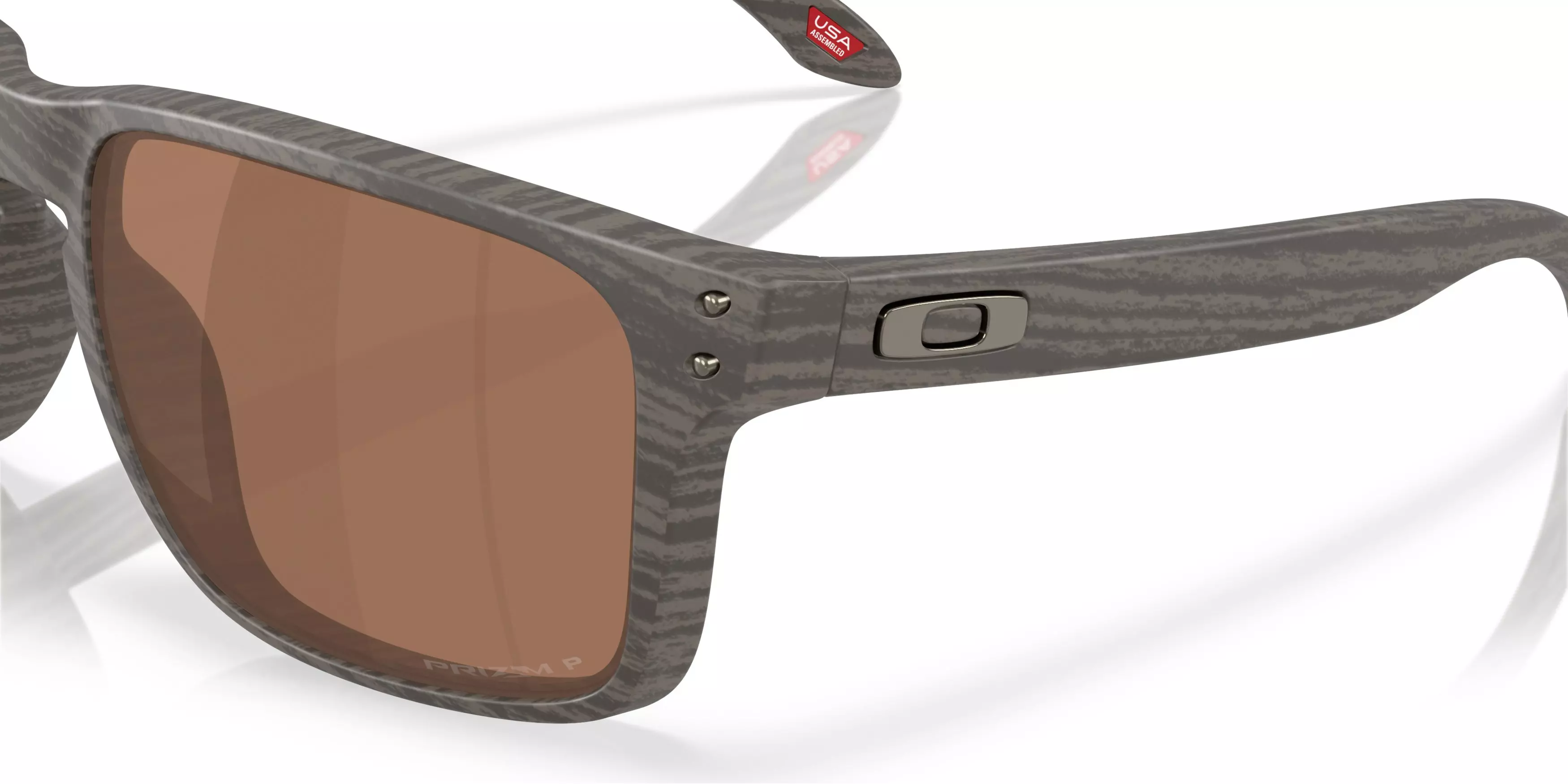 Oakley Holbrook XXL Prizm Tungsten Polarized Sunglasses - Woodgrain - BROWN