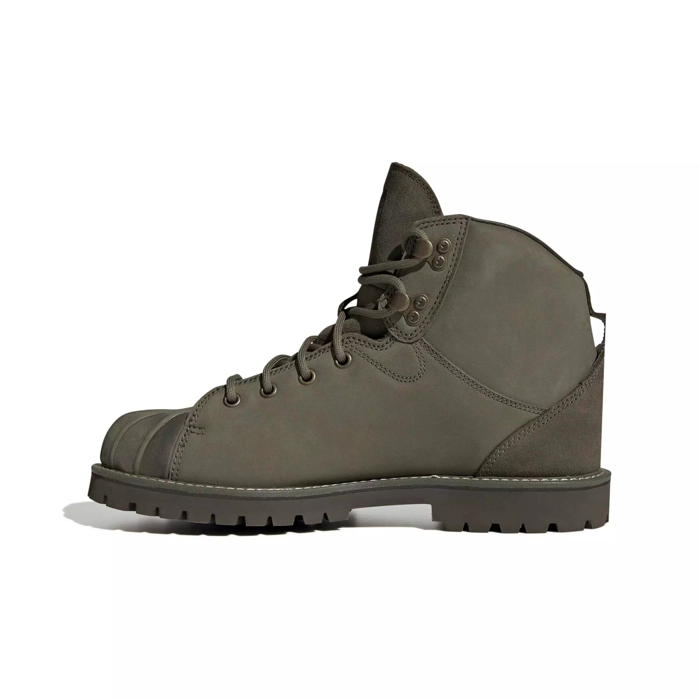 adidas Originals Superstar "Olive Strata/Olive Strata/Shadow Olive" Men's Boot - OLIVE/OLIVE/OLIVE