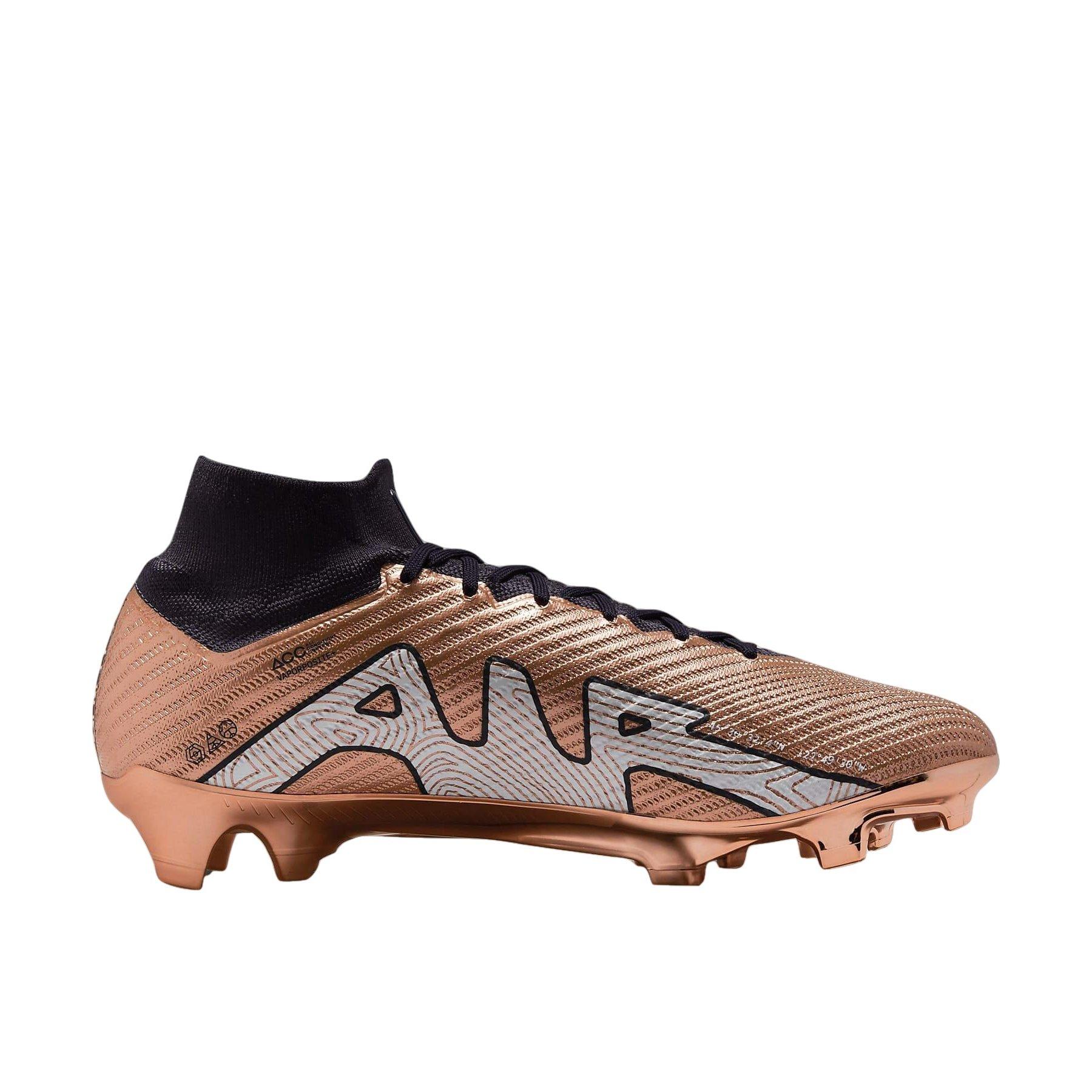 Nike Air Zoom Mercurial Superfly 9 Elite Q FG Firm Ground Soccer Cleats (Metallic Copper) Size 8