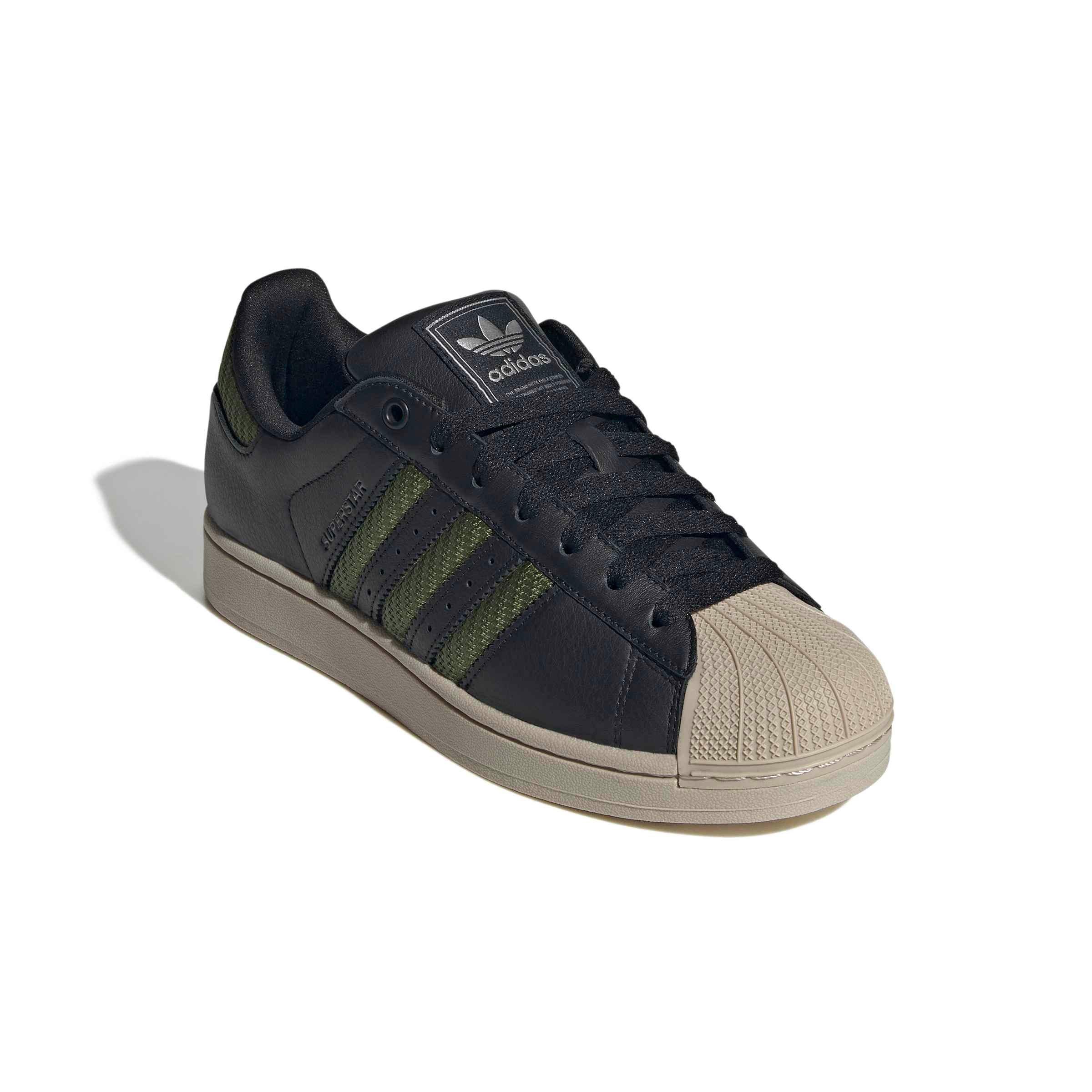 adidas Originals Superstar II "Core Black/Tech Olive/Wonder Beige" Men's Shoe - BLACK/OLIVE/BEIGE Thumbnail View 3