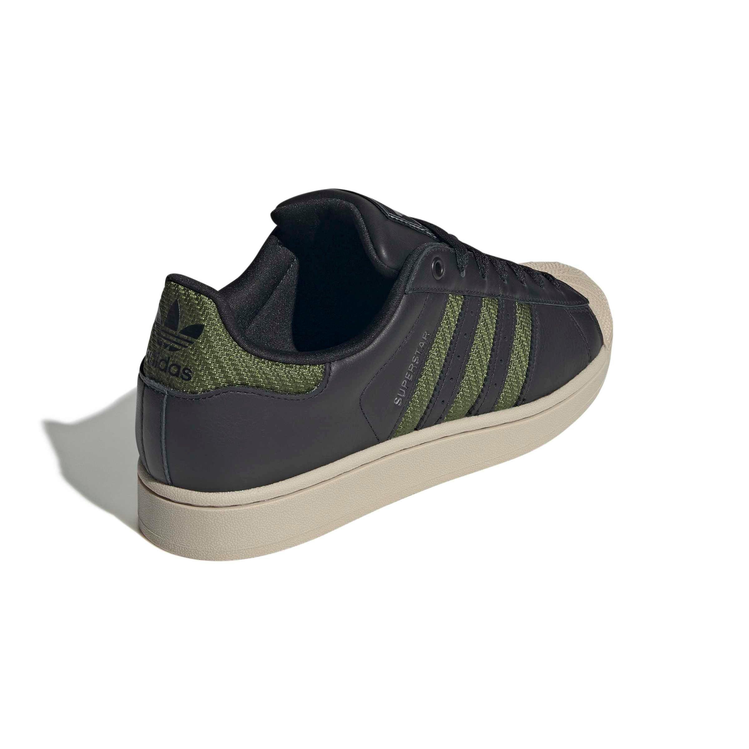 adidas Originals Superstar II "Core Black/Tech Olive/Wonder Beige" Men's Shoe - BLACK/OLIVE/BEIGE Thumbnail View 4