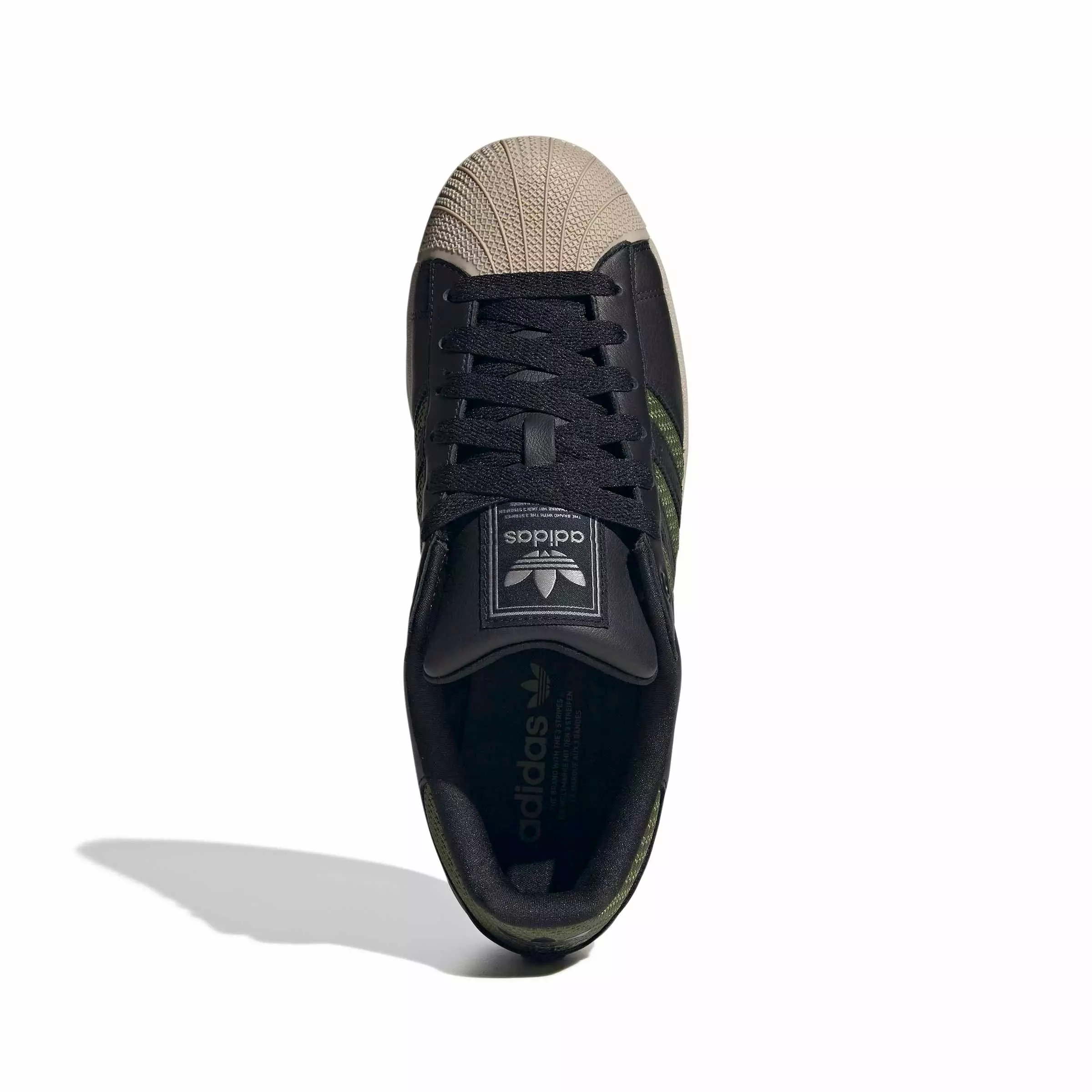 adidas Originals Superstar II "Core Black/Tech Olive/Wonder Beige" Men's Shoe - BLACK/OLIVE/BEIGE
