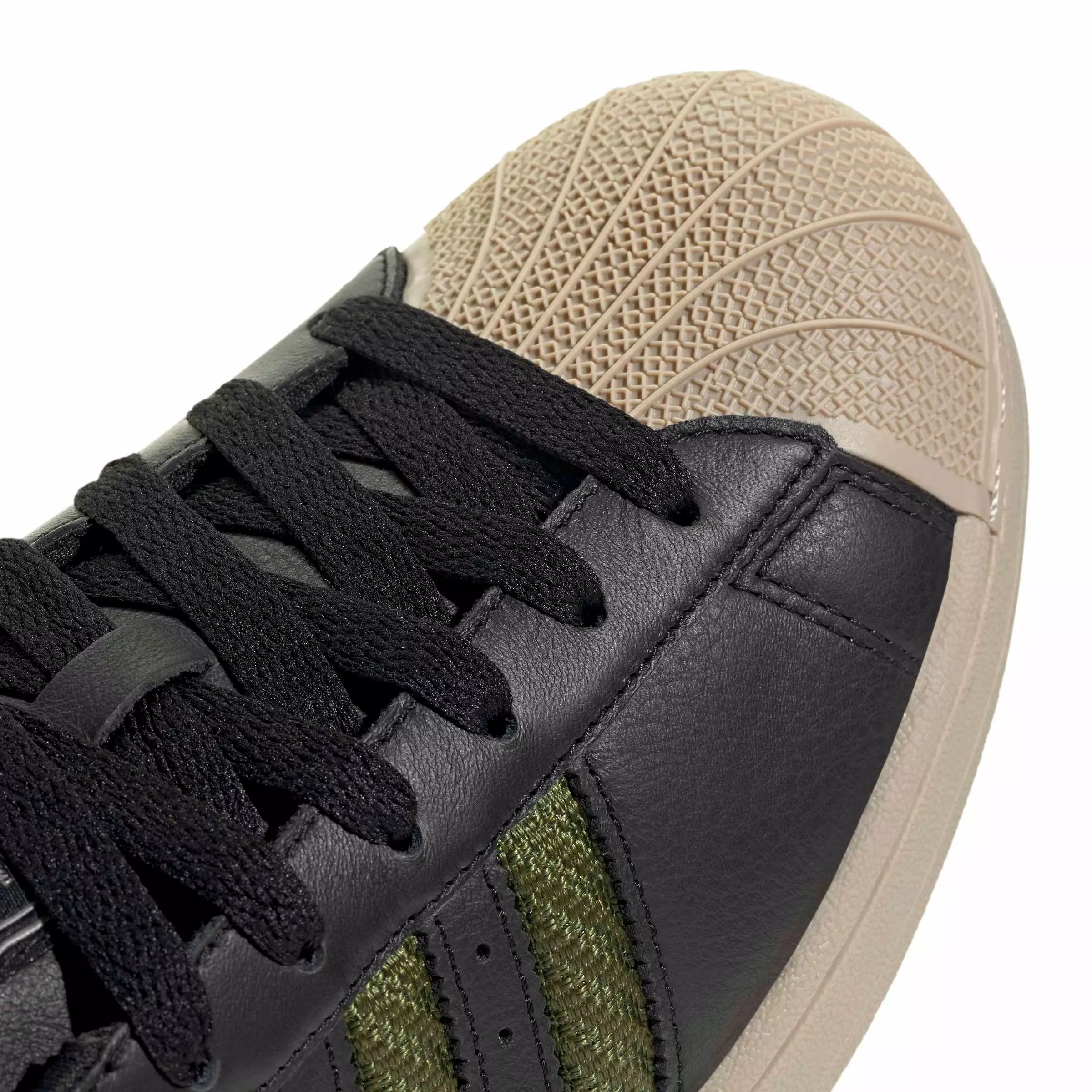 adidas Originals Superstar II "Core Black/Tech Olive/Wonder Beige" Men's Shoe - BLACK/OLIVE/BEIGE