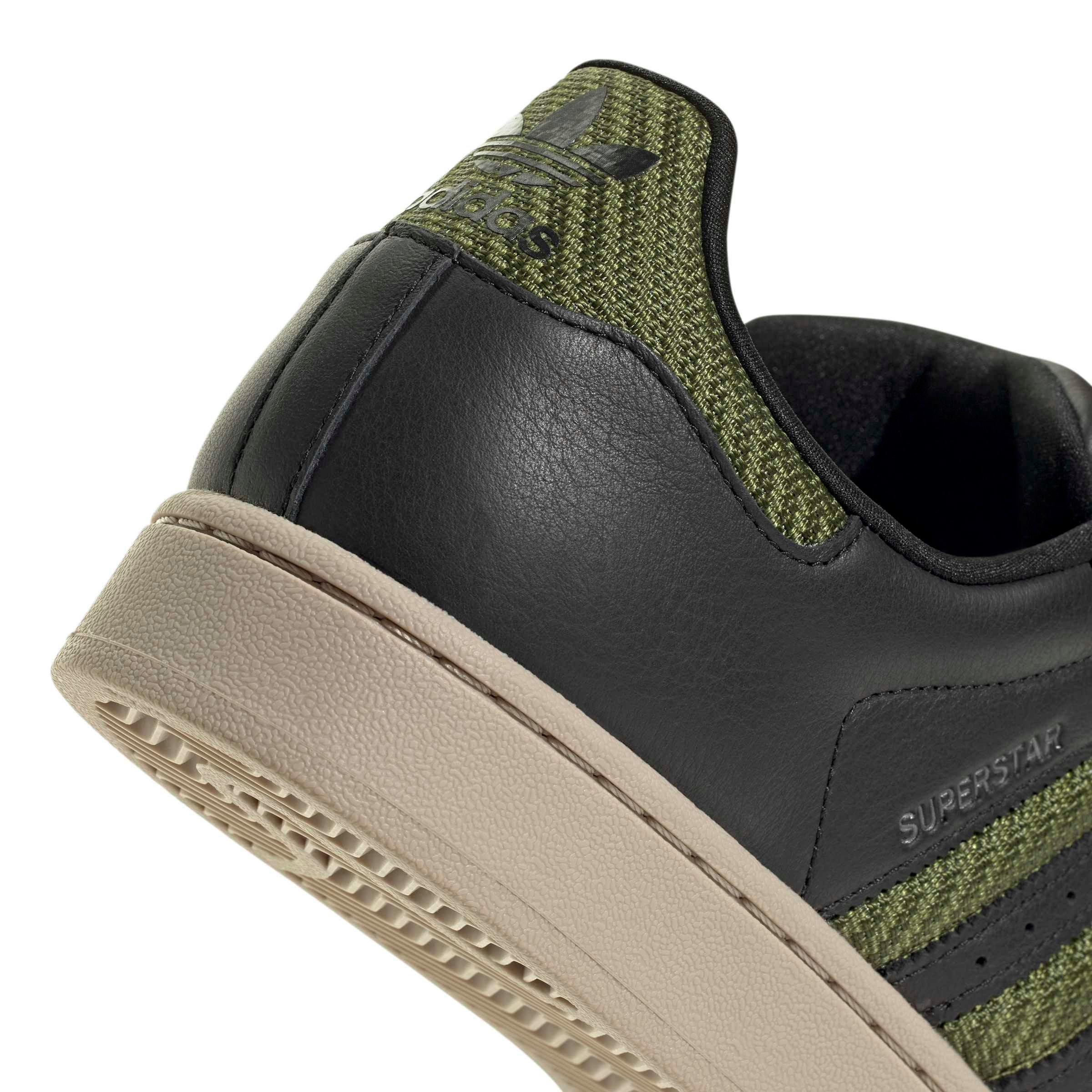 adidas Originals Superstar II "Core Black/Tech Olive/Wonder Beige" Men's Shoe - BLACK/OLIVE/BEIGE Thumbnail View 8