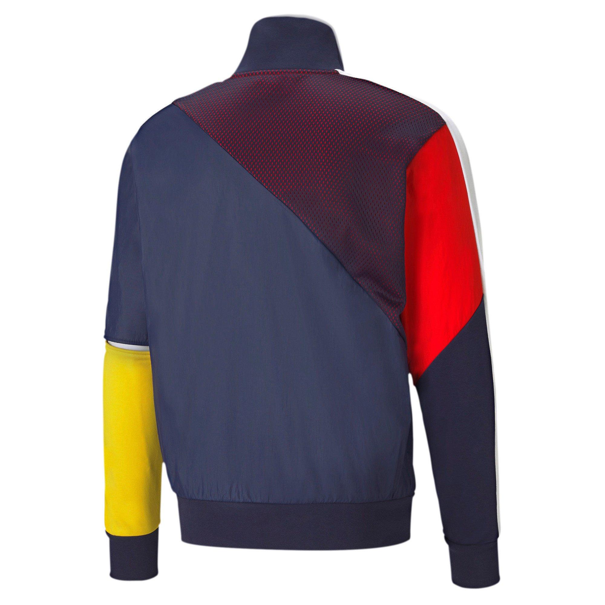 PUMA Men's T7 2020 Fashion Full-Zip Track Jacket - NAVY/RED/YELLOW Thumbnail View 2