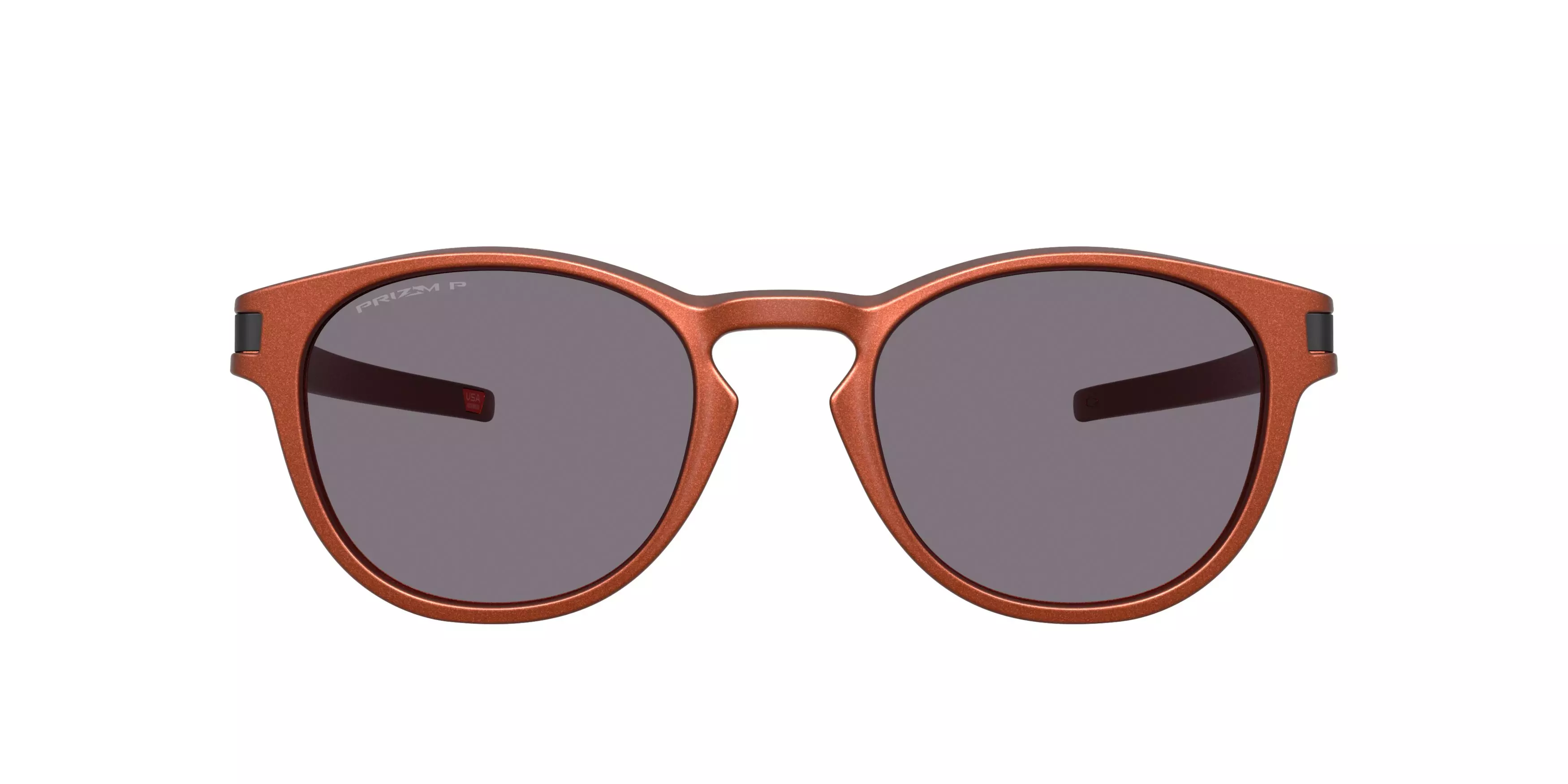 Oakley Latch Prizm Grey Polarized Sunglasses - Matte Fire Orange - ORANGE/GREY