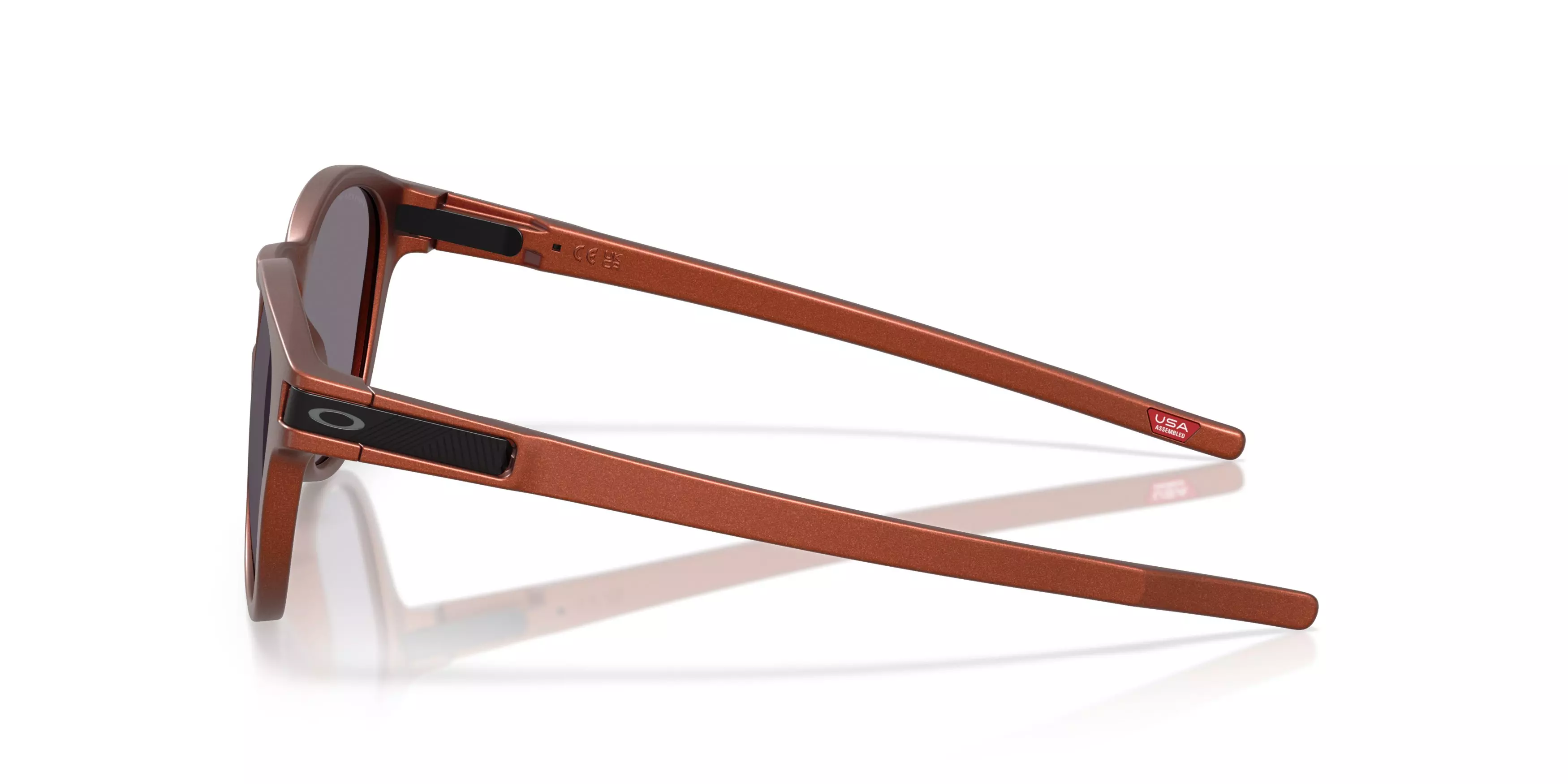 Oakley Latch Prizm Grey Polarized Sunglasses - Matte Fire Orange - ORANGE/GREY