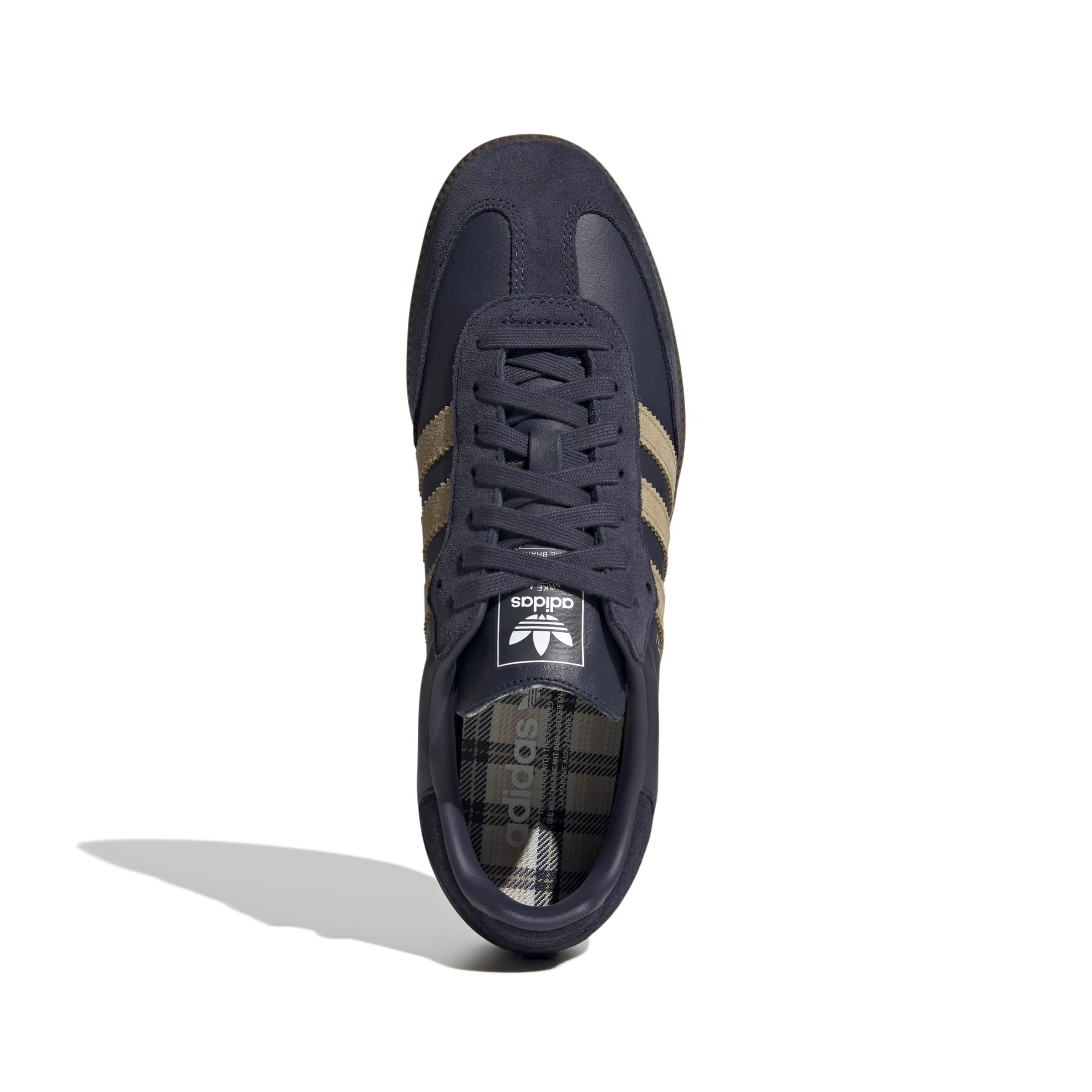 adidas Originals Samba OG "Shadow Navy/Golden Beige/Gum 5" Men's Shoe - NAVY/BEIGE/GUM Thumbnail View 5