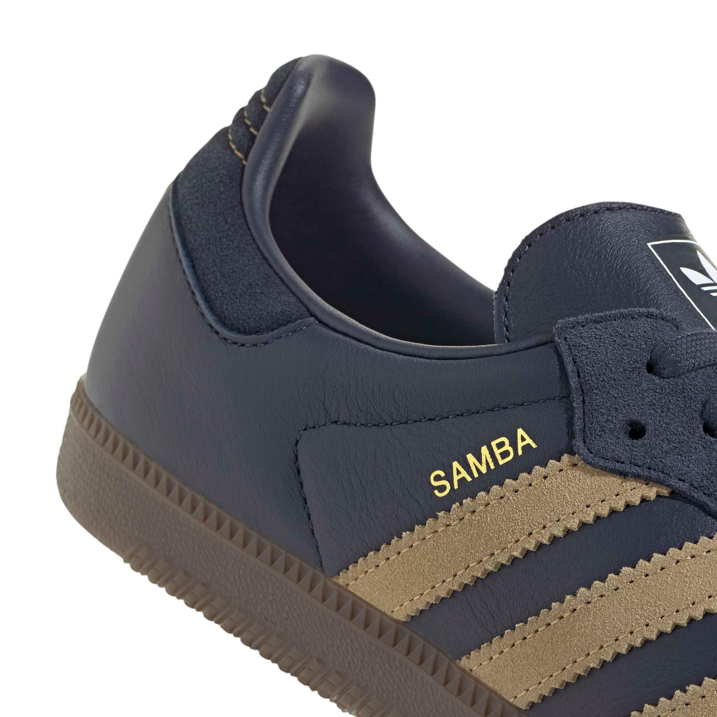 adidas Originals Samba OG "Shadow Navy/Golden Beige/Gum 5" Men's Shoe - NAVY/BEIGE/GUM Thumbnail View 7