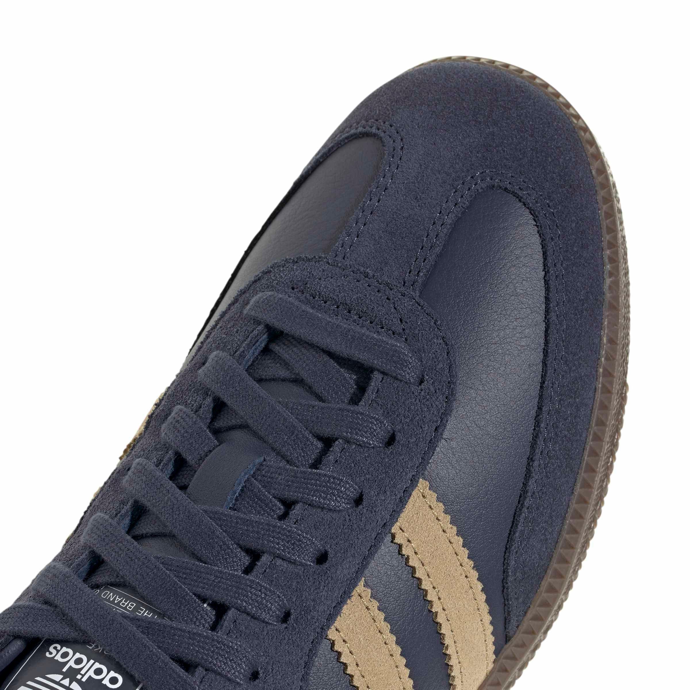 adidas Originals Samba OG "Shadow Navy/Golden Beige/Gum 5" Men's Shoe - NAVY/BEIGE/GUM Thumbnail View 8