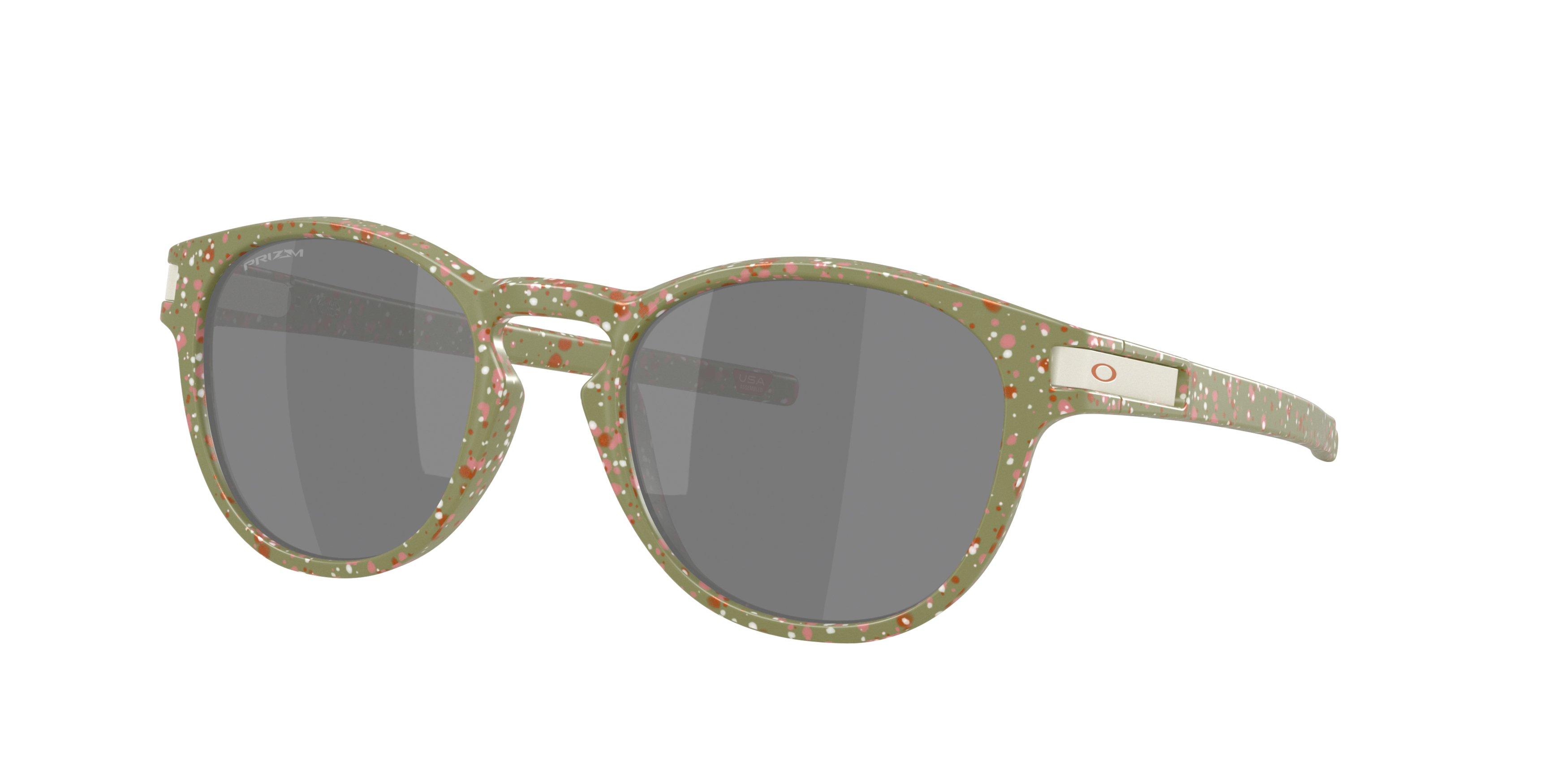 Oakley Latch Prizm Black Sunglasses - Matte Fern Terrazzo - GREEN/GREY Thumbnail View 1