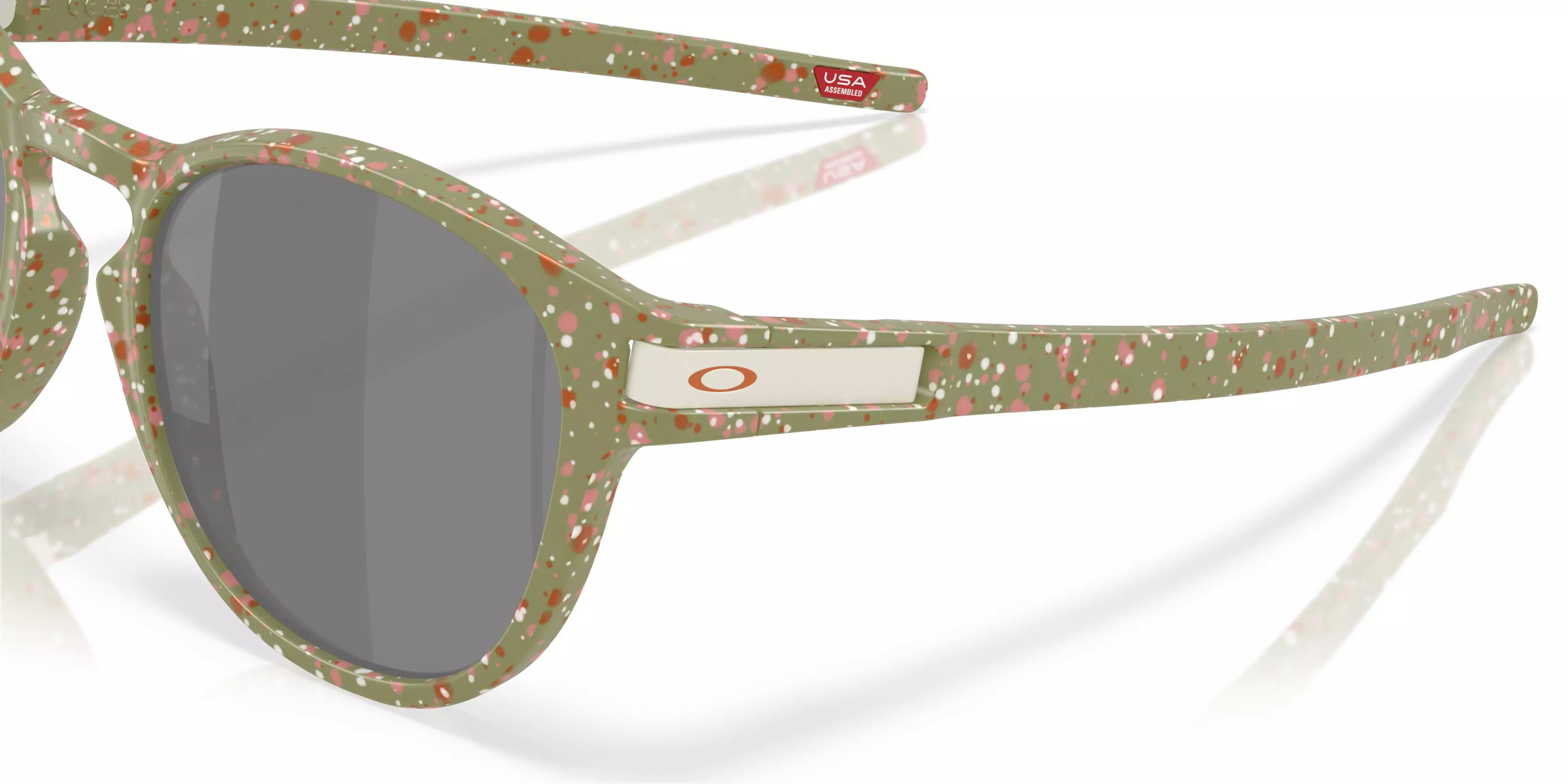 Oakley Latch Prizm Black Sunglasses - Matte Fern Terrazzo - GREEN/GREY
