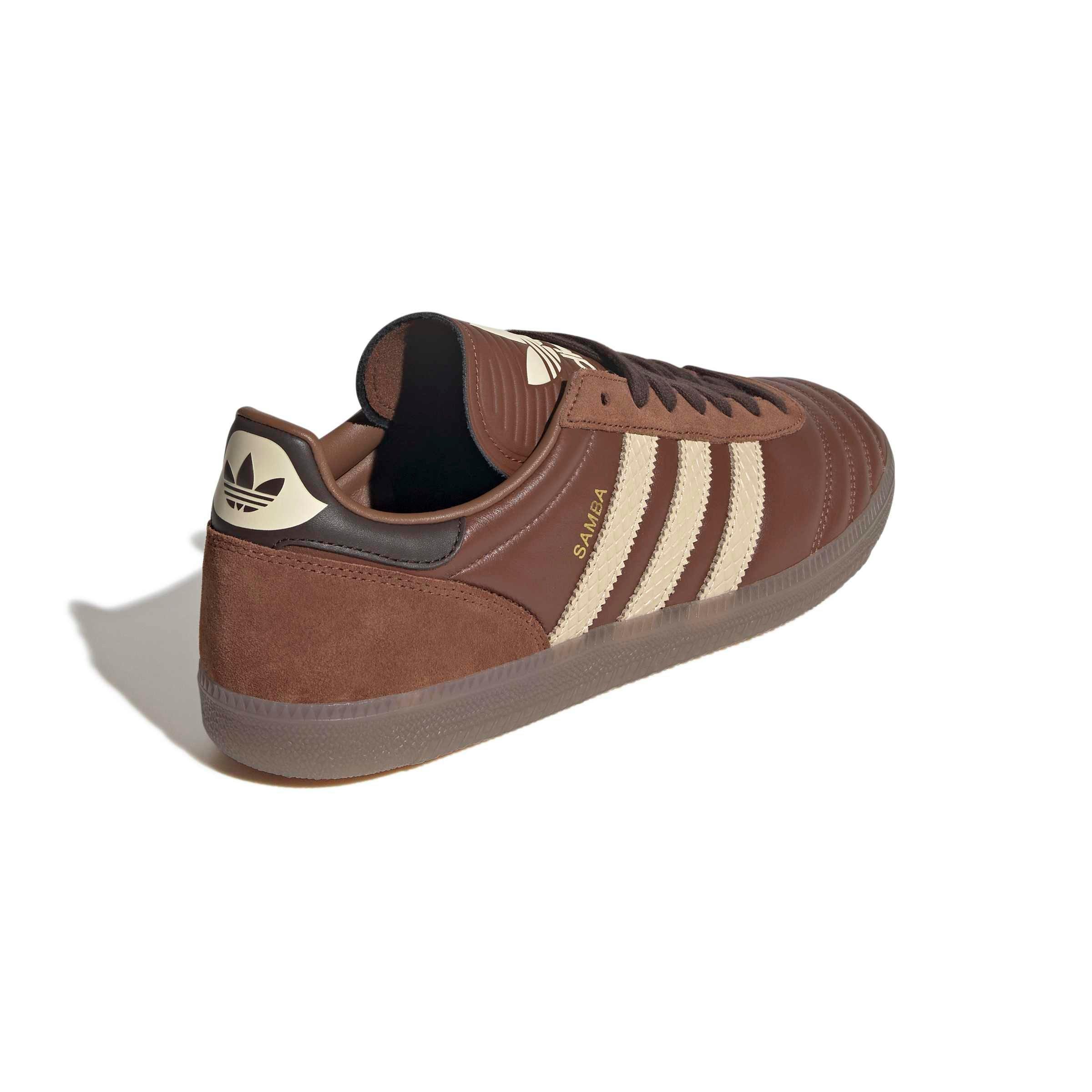 adidas Originals Samba Men's Leather Retro Shoes - Brown
