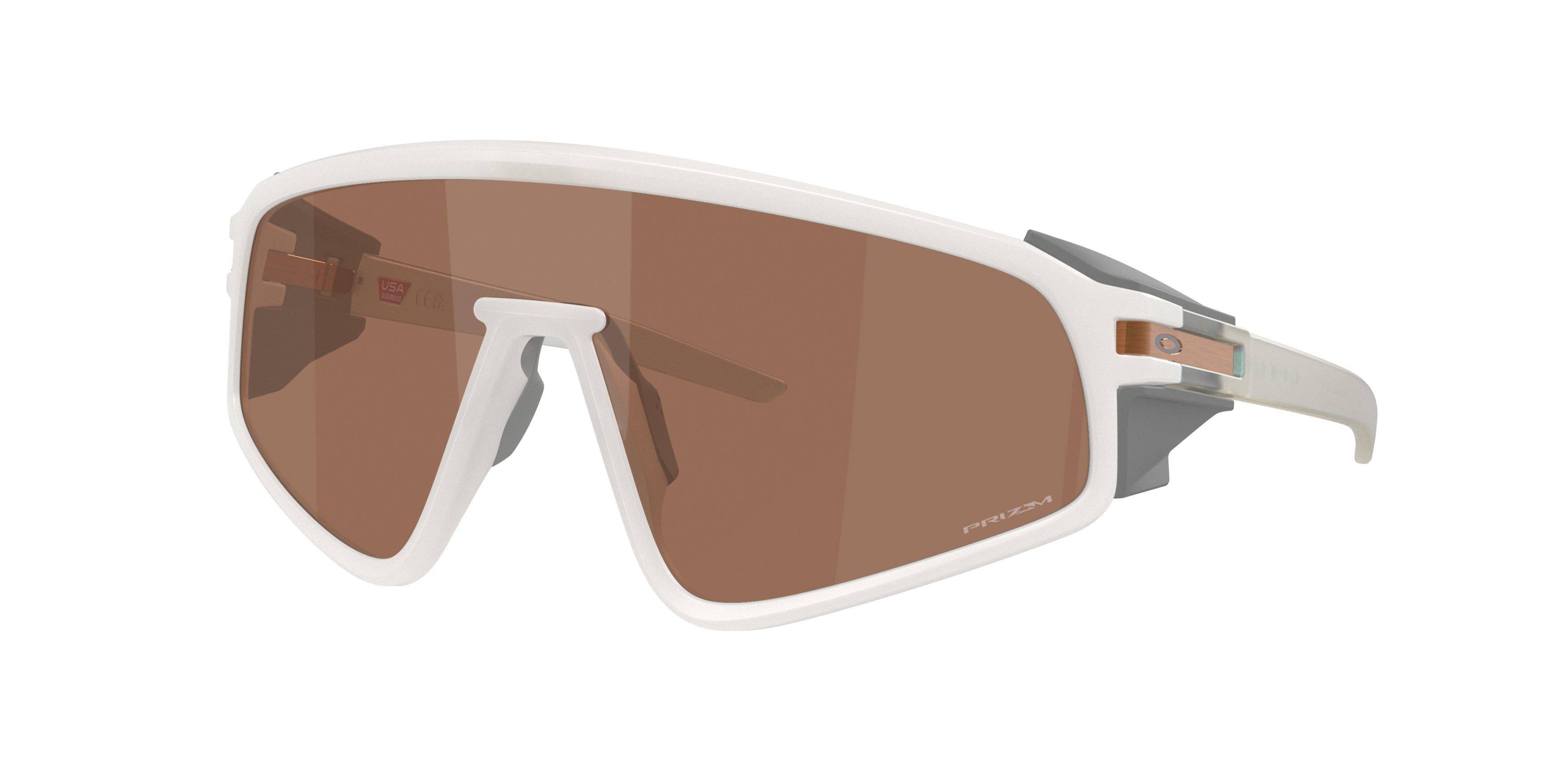 Oakley Latch Panel Prizm Tungsten Sunglasses - Transparent Mist - WHITE/BROWN Thumbnail View 1