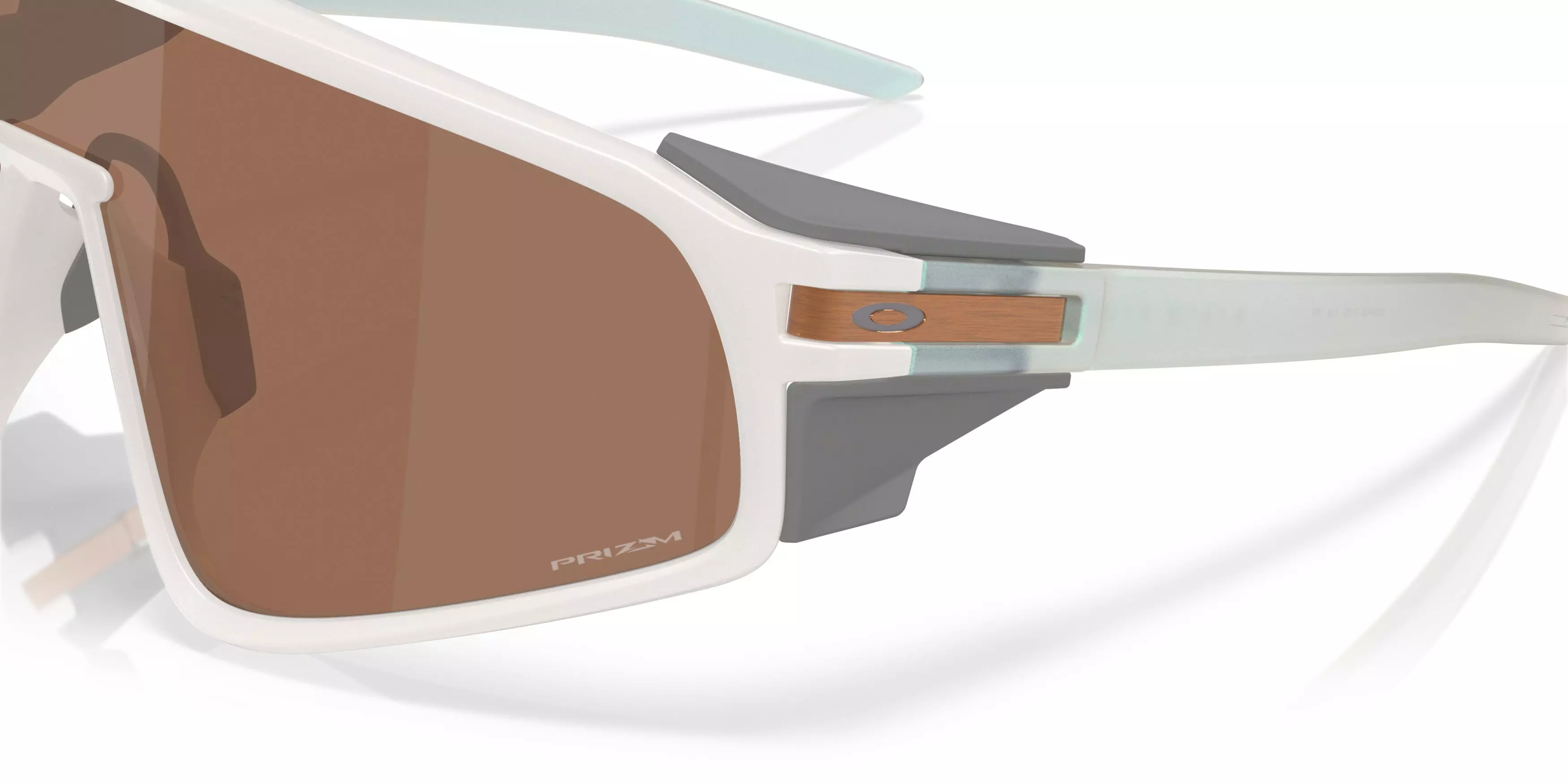 Oakley Latch Panel Prizm Tungsten Sunglasses - Transparent Mist - WHITE/BROWN