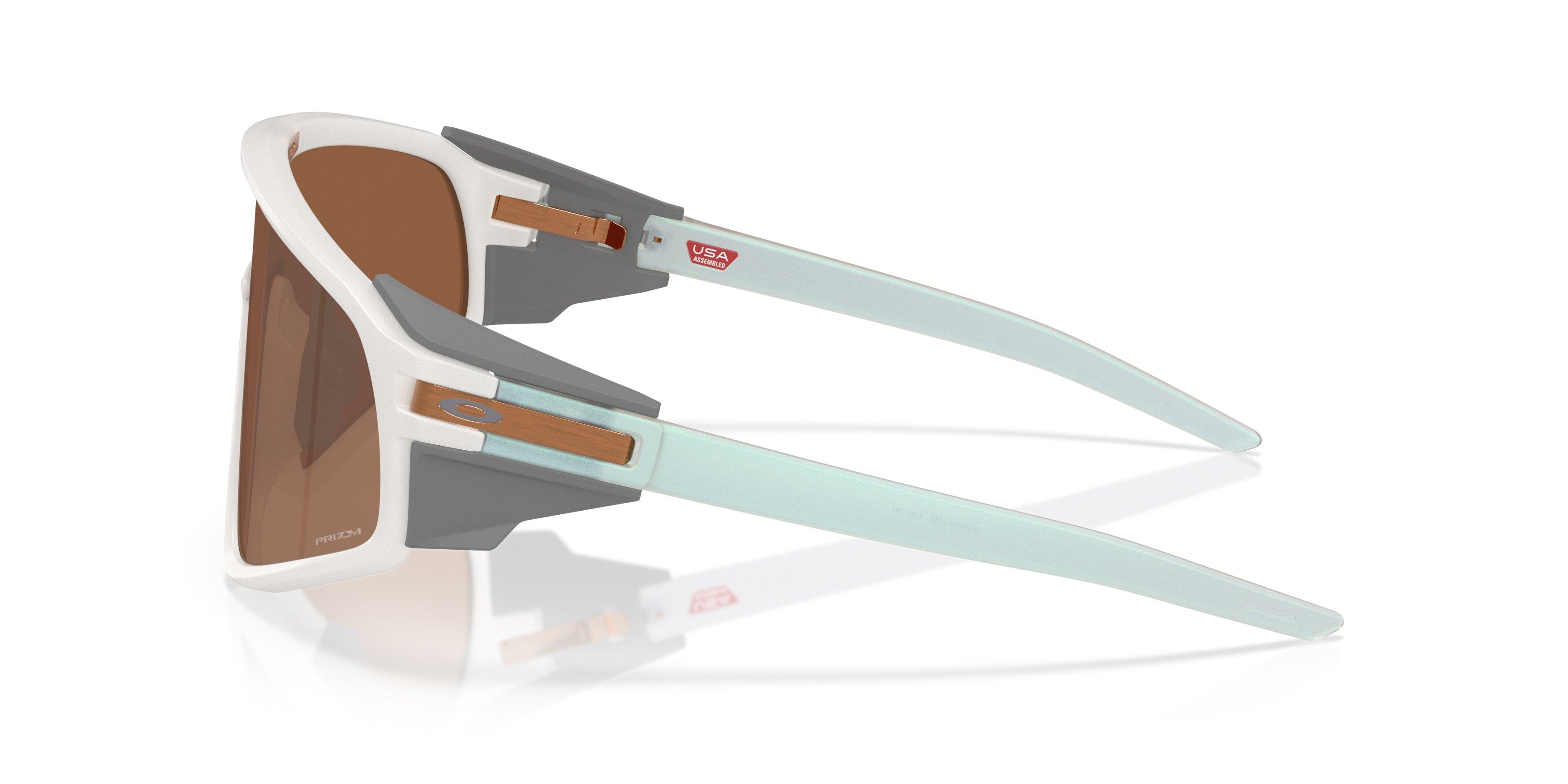 Oakley Latch Panel Prizm Tungsten Sunglasses - Transparent Mist - WHITE/BROWN Thumbnail View 8