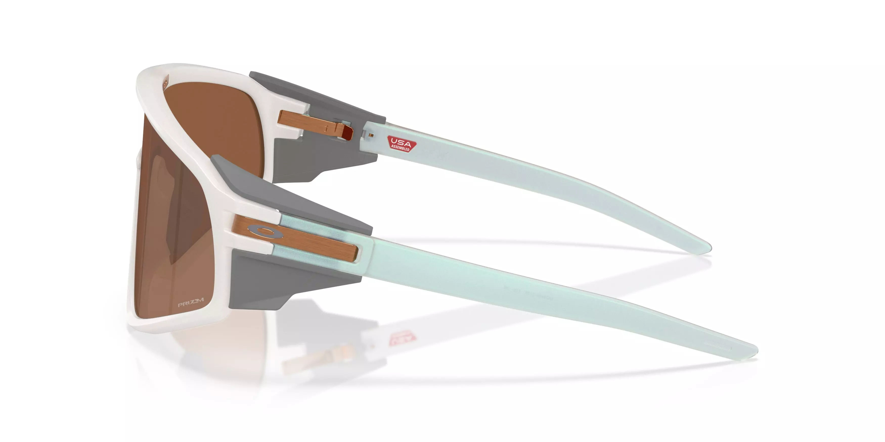 Oakley Latch Panel Prizm Tungsten Sunglasses - Transparent Mist - WHITE/BROWN